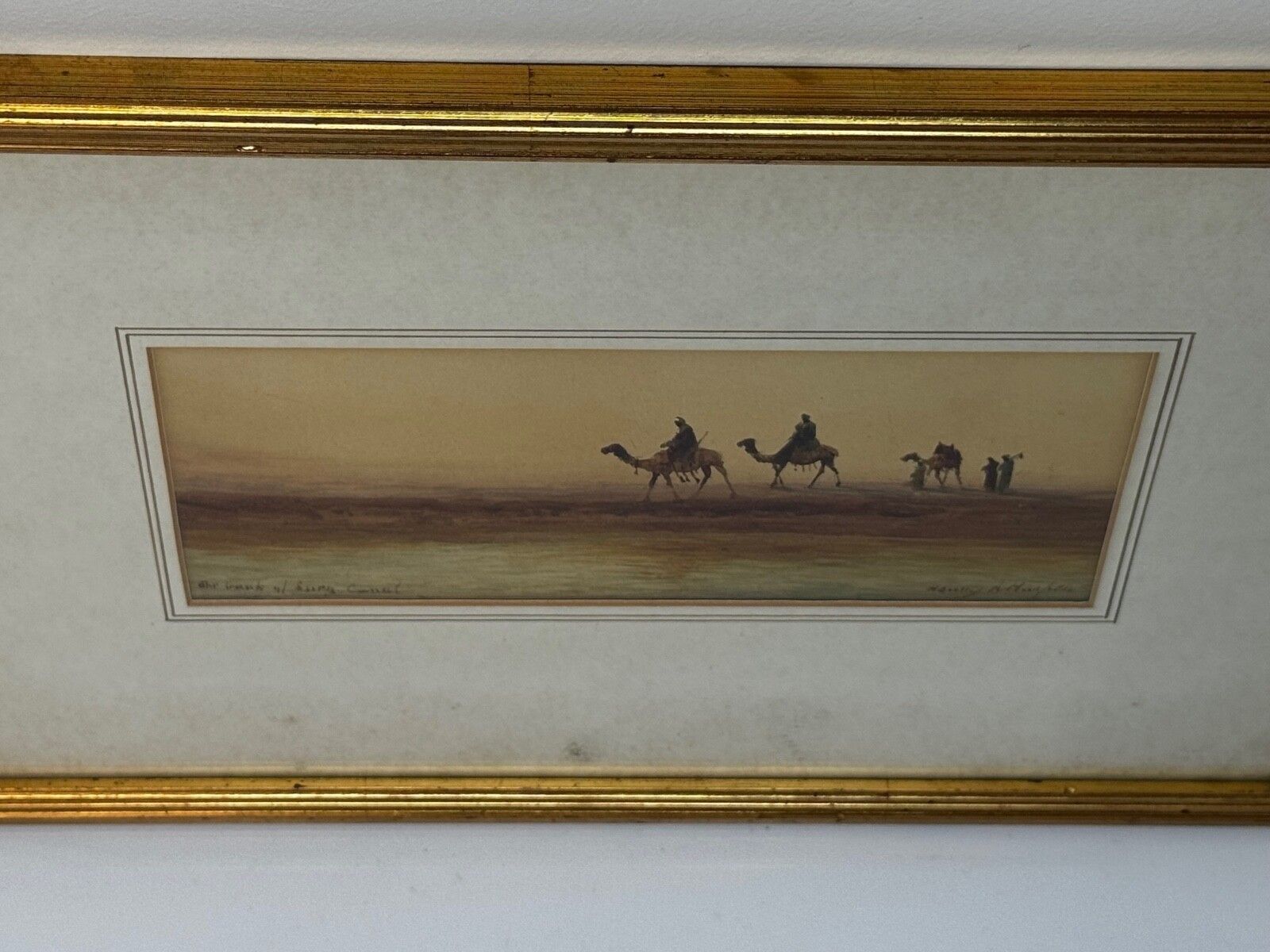 19e-eeuws schilderij Orientalisme Bedoeïenenstamleden Suezkanaal door Henry Andrew Harper photo vinterior
