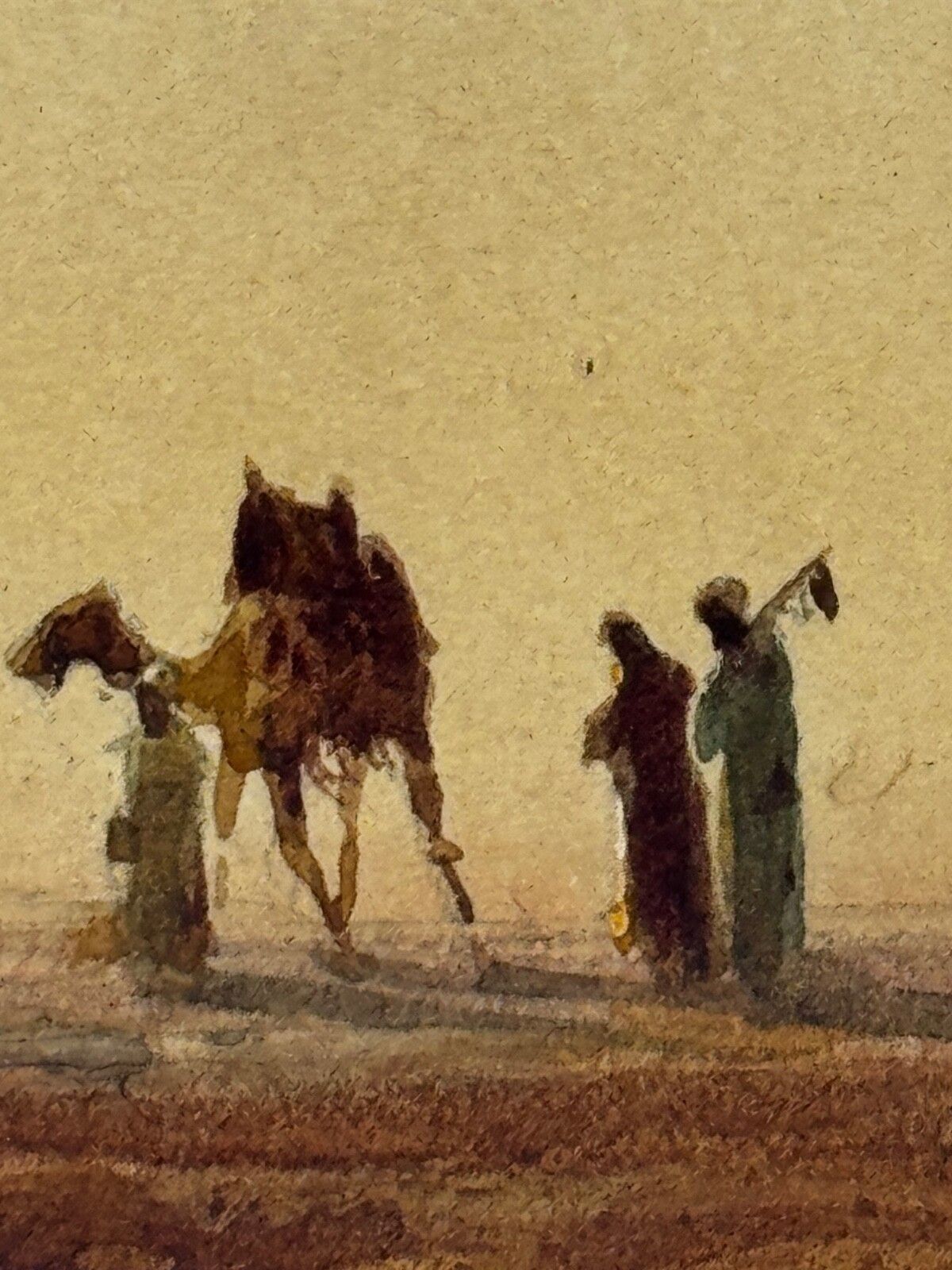 4500.0 19e-eeuws schilderij Orientalisme Bedoeïenenstamleden Suezkanaal door Henry Andrew Harper photo