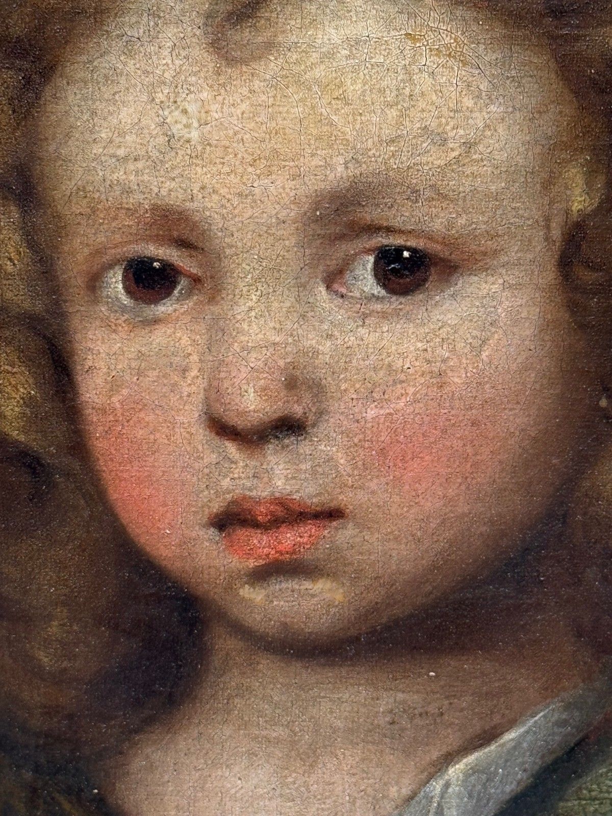 17e-eeuws olieverfchilderij, Een Ontroerende Band, Jongen met King Charles Spaniel-pup, Cirkel van Mary Beale, ca. 1680 photo Kunst