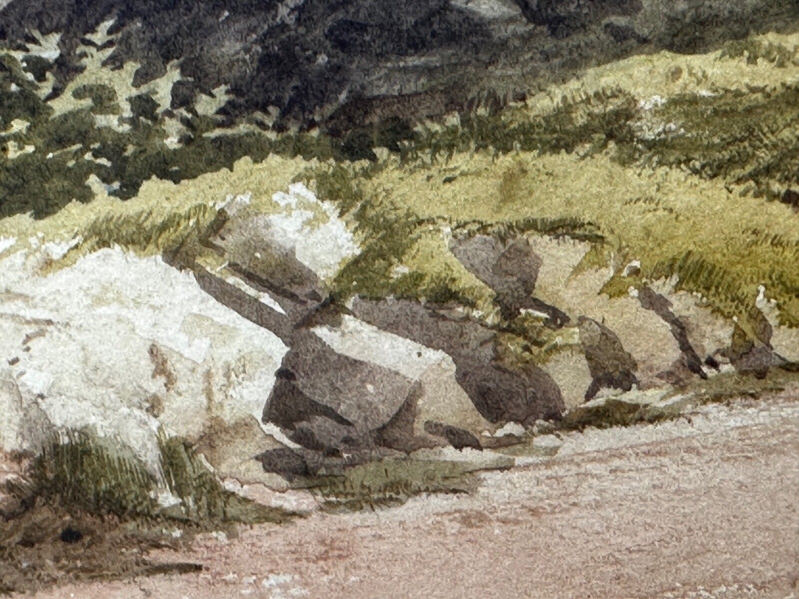photo buy Groot aquarel kustlandschap Babbacombe Beach Devon, begin 20e eeuw, door Samuel Edward Kelly