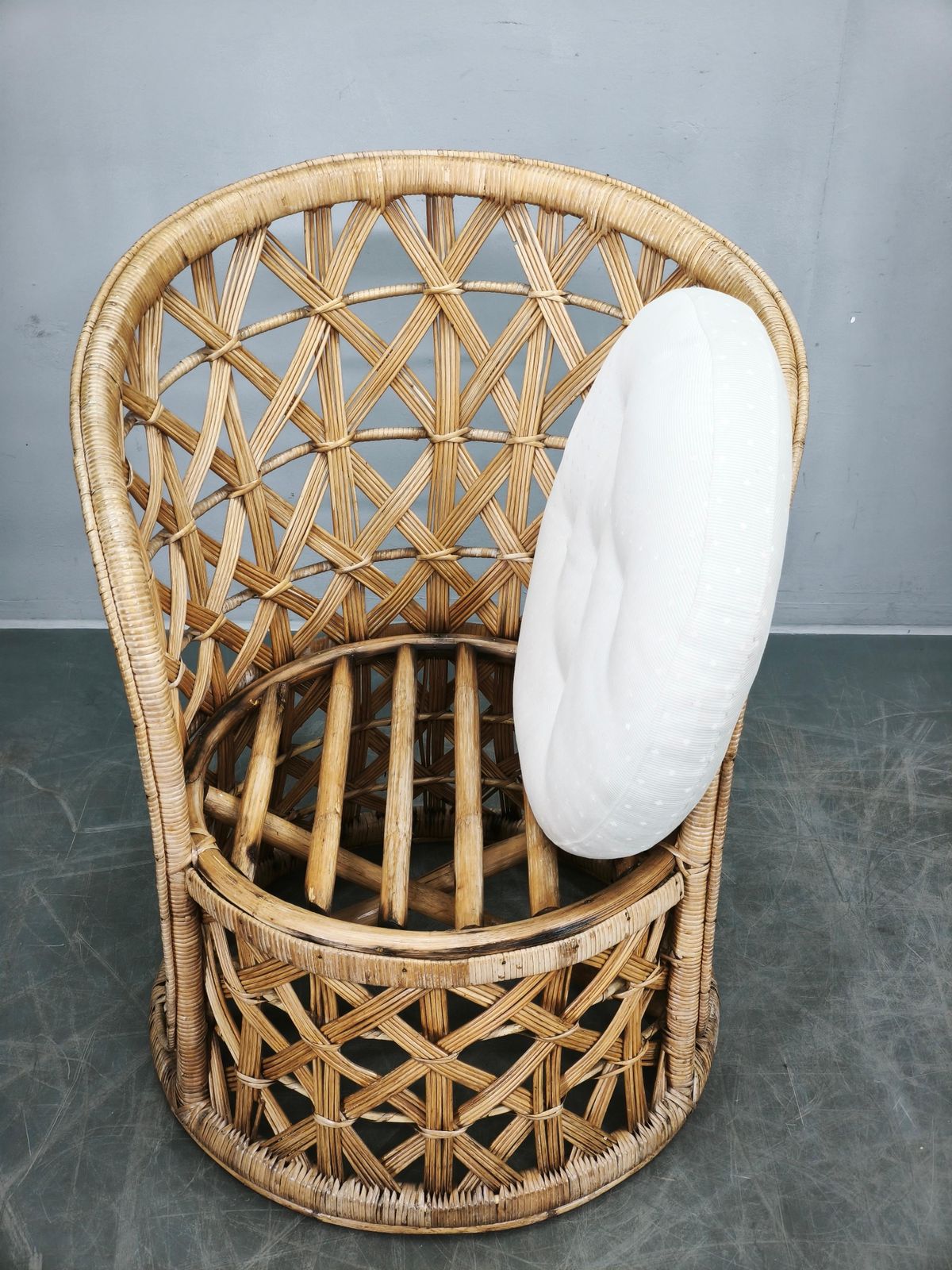 893.0 Stel Italiaanse bamboe en rotan loungestoelen, jaren 1960 photo