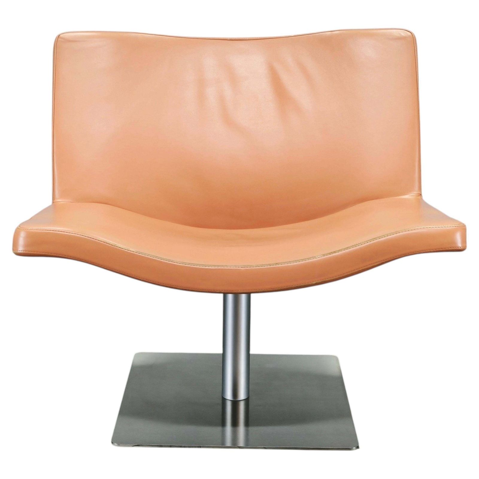 Peter Maly Wave lederen loungestoel voor Tonon Italia, jaren 1990