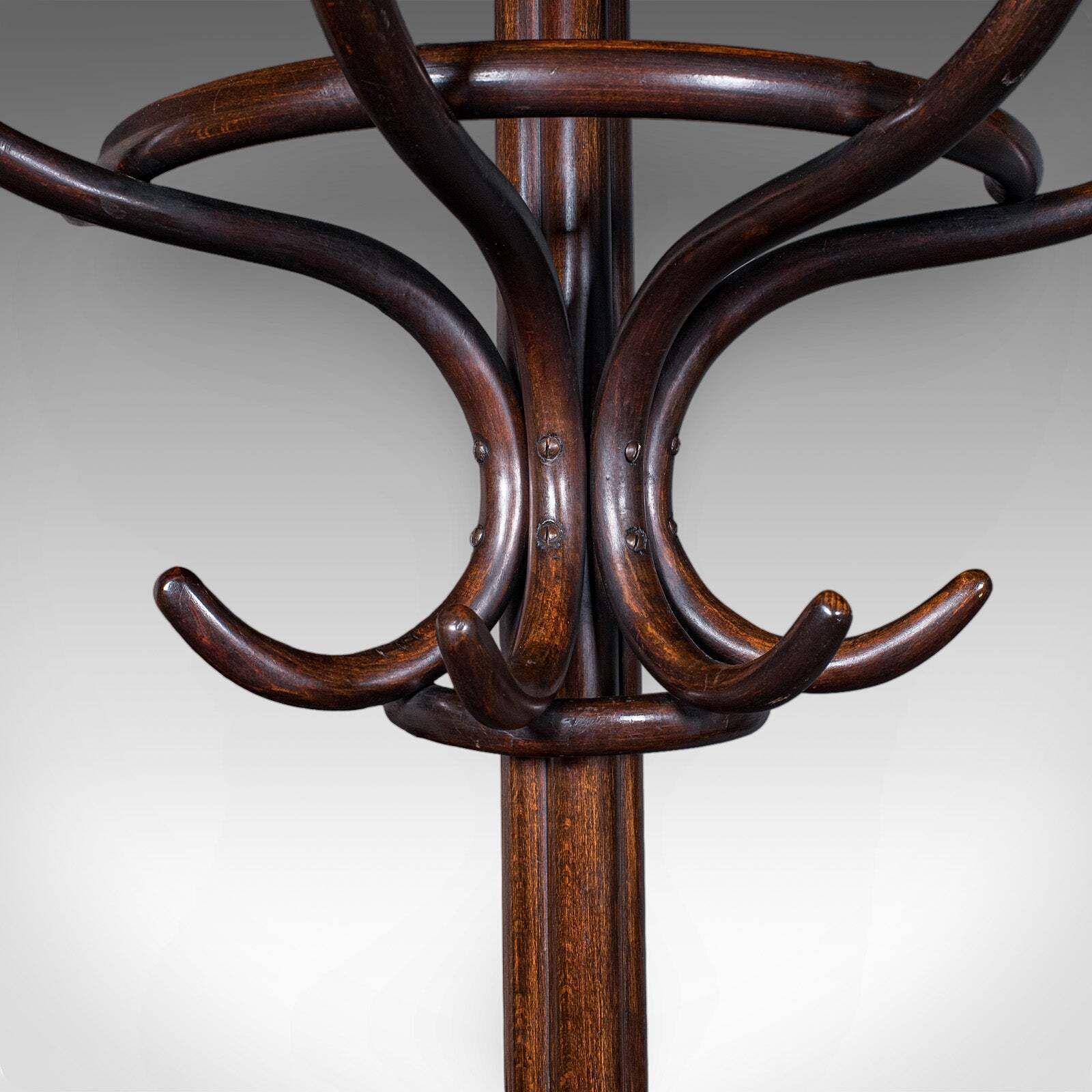 Antique Half Hall Stand, Austrian, Bentwood, Coat Tree, Rack, Thonet, Victorian photo vintage