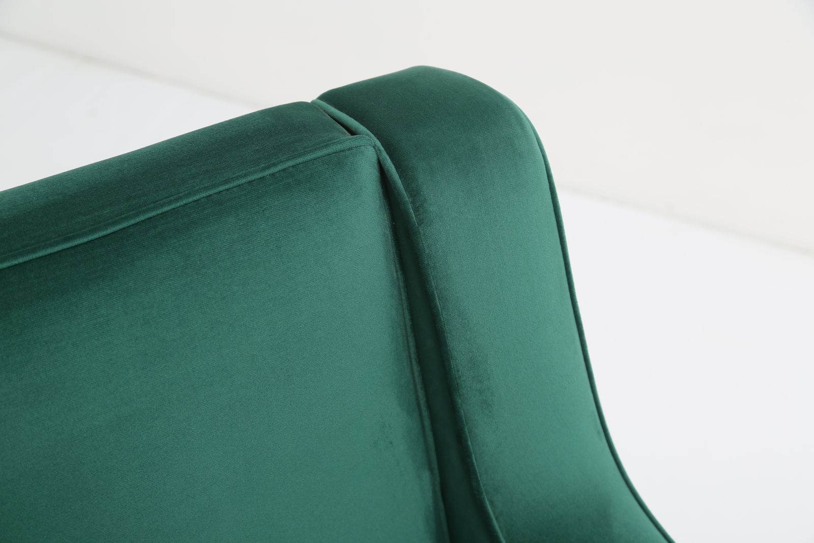 photo furniture Vintage Emerald Green Velvet Large Three Seat Sofa Attributed To Kai Lyngfeldt Larsen, 1960s.