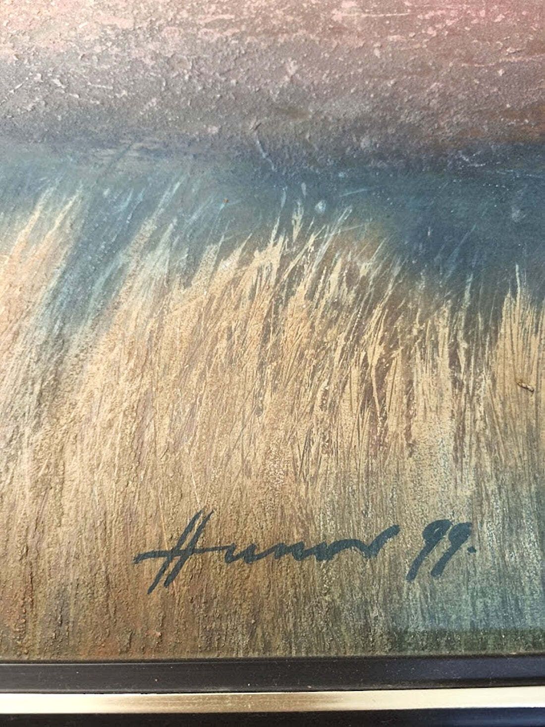 Gyurkovics Hunor “Utak" Roads Abstract Oil Painting, Hungary 1999 photo for sale