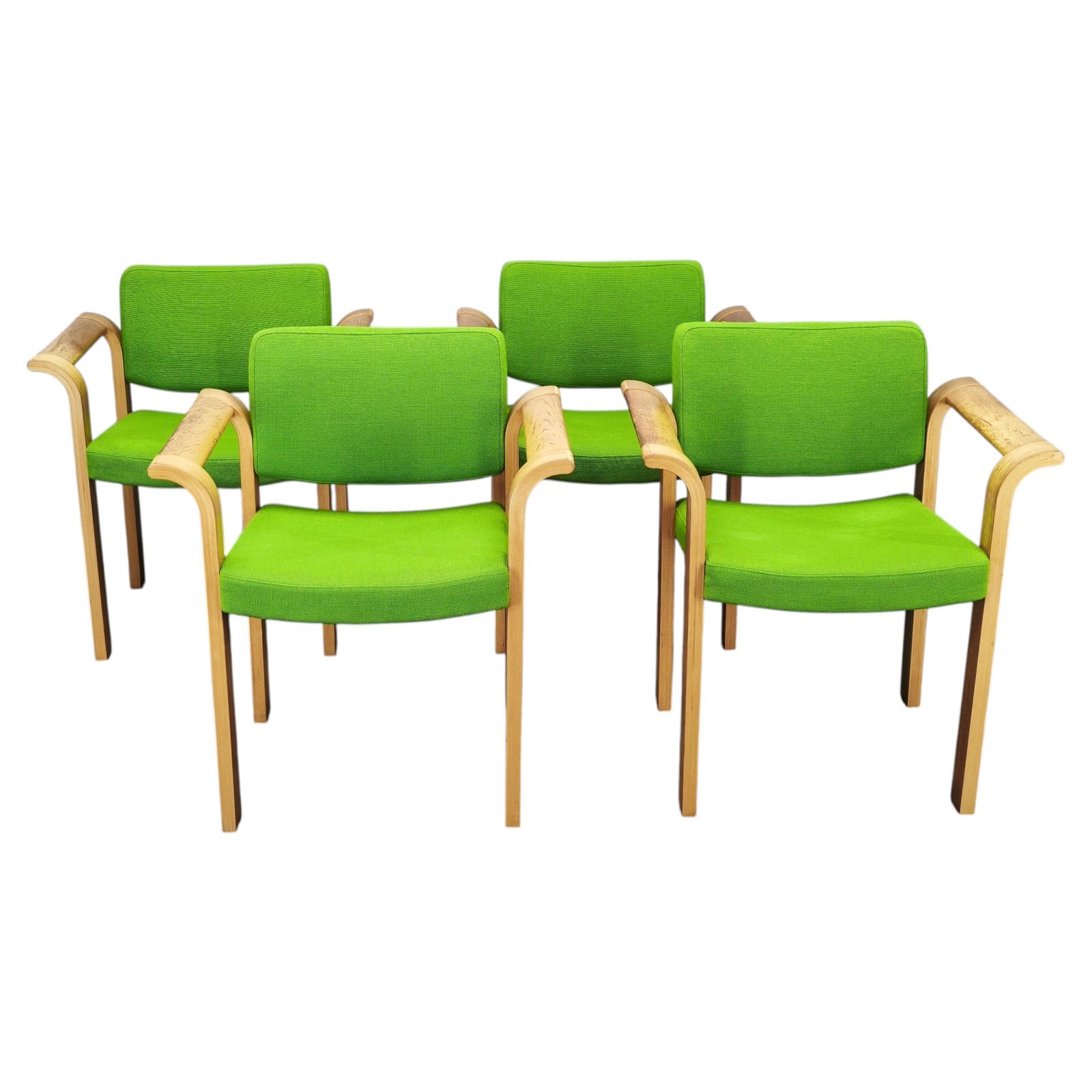 Set van 4 Deense Eiken Fauteuils van Magnus Olesen, ca. jaren 1960