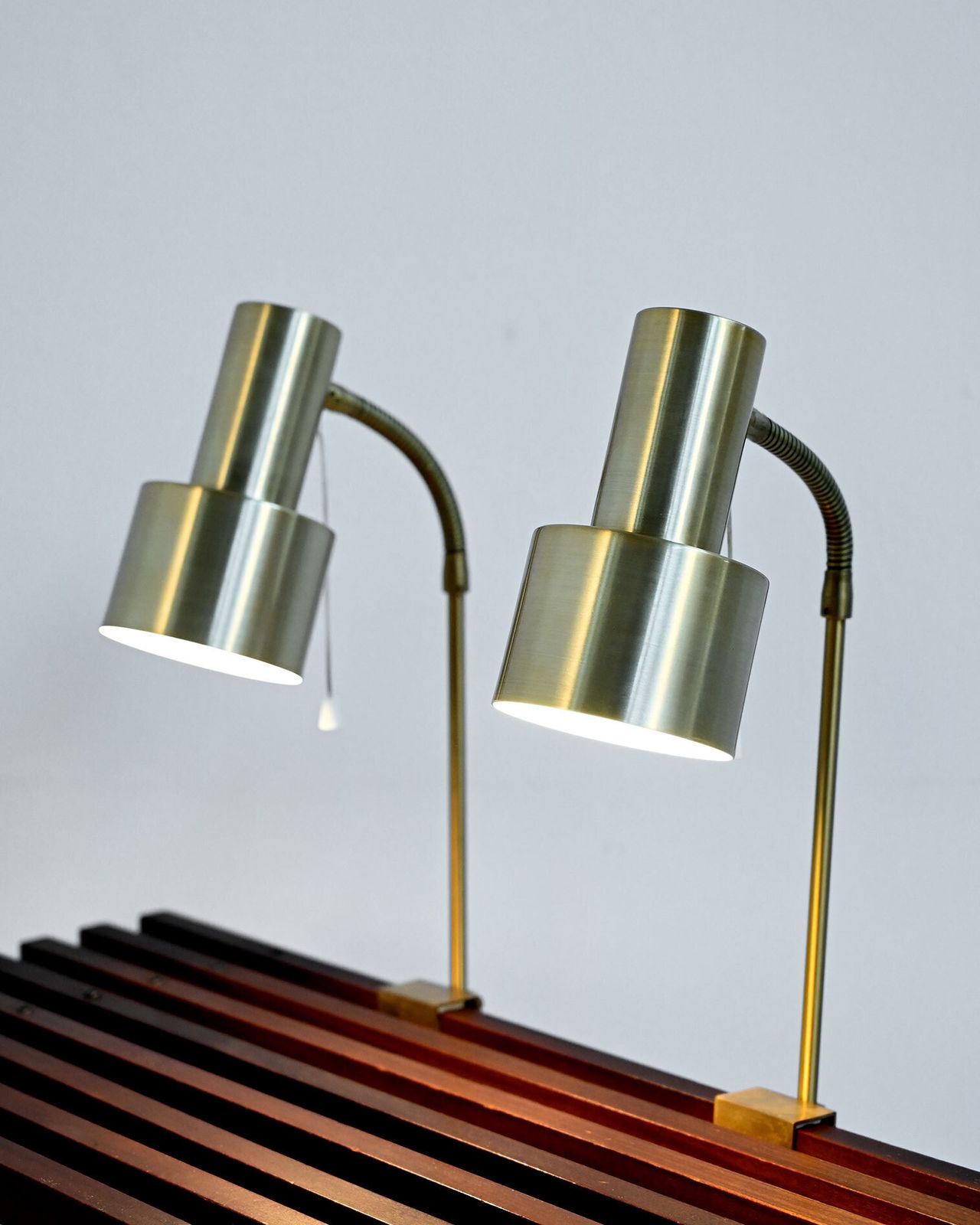 Pair Of Bedside Lamps By Nybro Armaturfabrik Ab, 1950s photo for sale