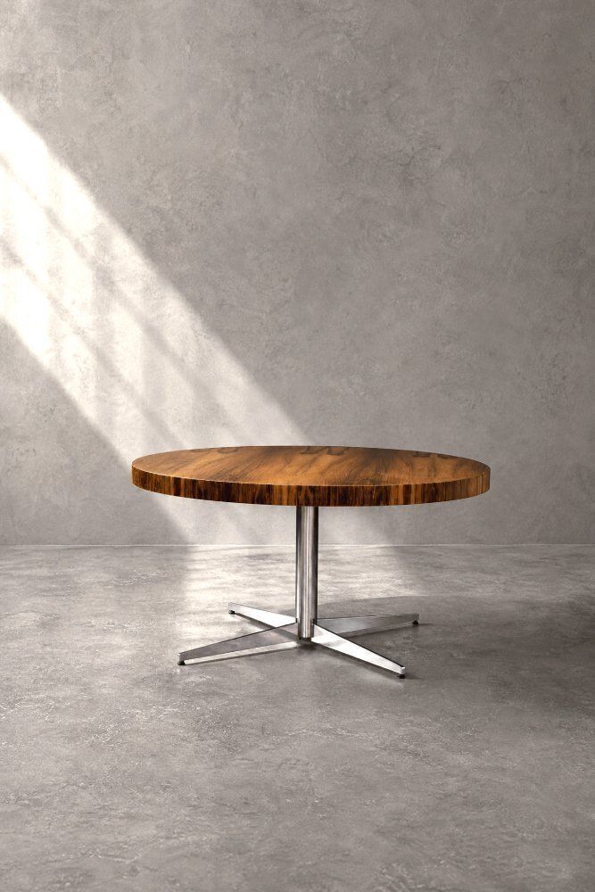 Vintage German Round Rosewood Coffee Table From Ilse Möbel, 1970s