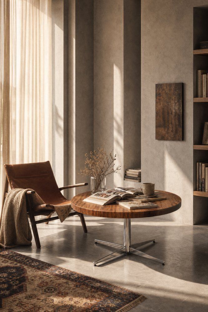 Vintage German Round Rosewood Coffee Table From Ilse Möbel, 1970s photo buy