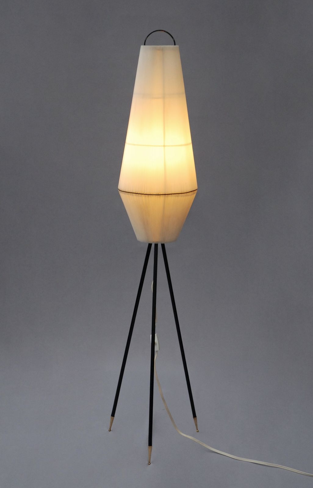 Mid Century Tripod Floor Lamp Attributed To Aro Leuchten, Germany. 1960s