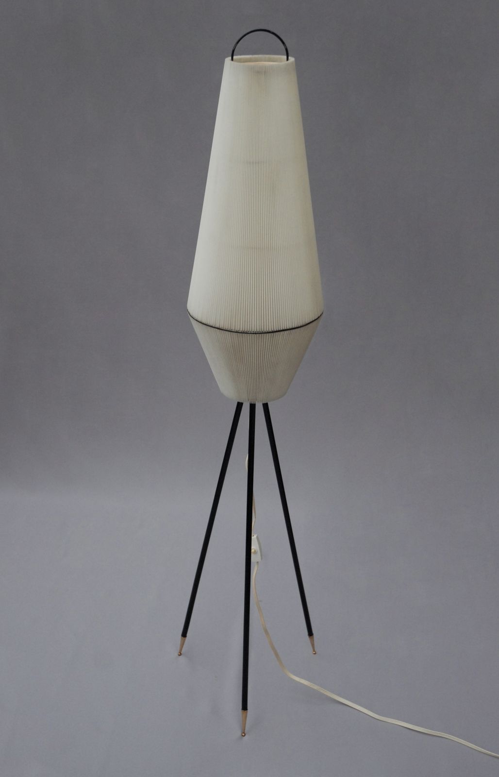 Mid Century Tripod Floor Lamp Attributed To Aro Leuchten, Germany. 1960s photo vintage