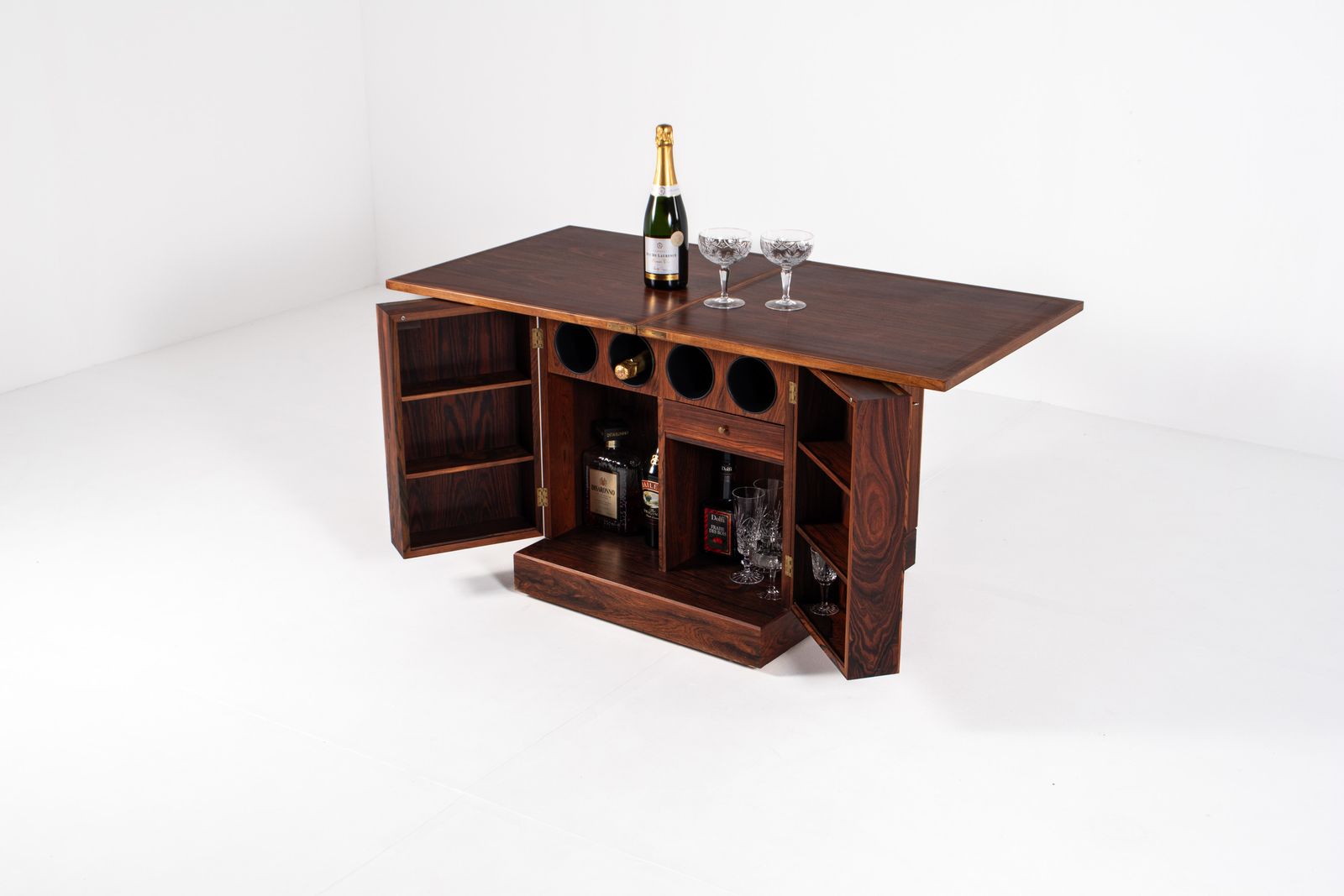 Vintage Mid Century Rosewood Cube Bar Cabinet   Torbjørn Afdal For Bruksbo