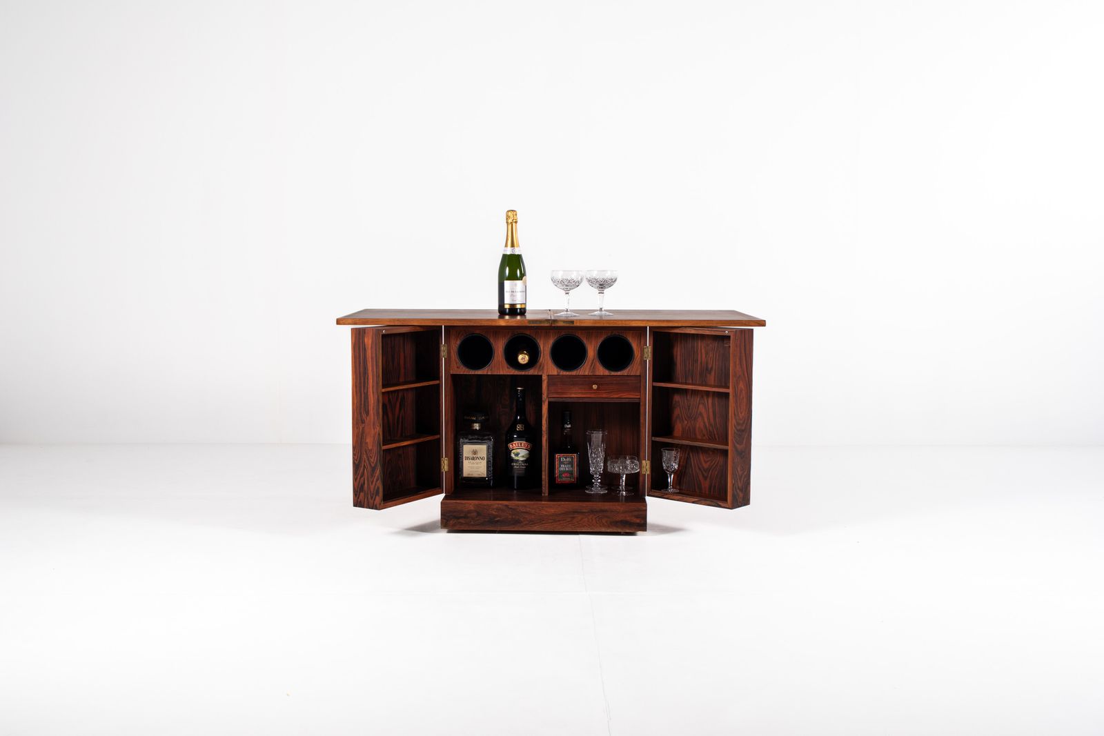 Vintage Mid Century Rosewood Cube Bar Cabinet   Torbjørn Afdal For Bruksbo photo Furniture
