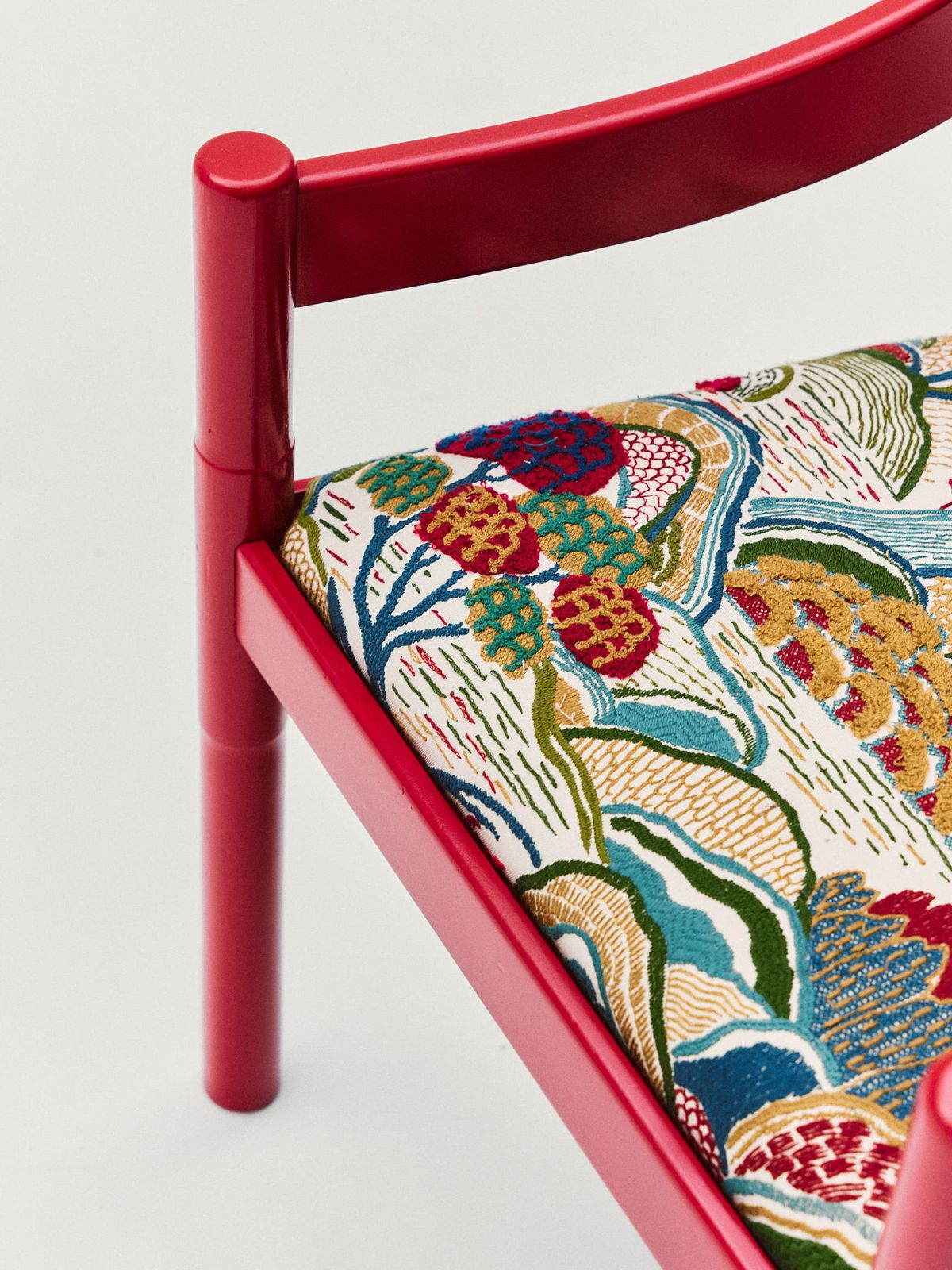 Vico Magistretti C1960s Carimate Chair In Liberty's Mount Stitch In Acacia photo buy