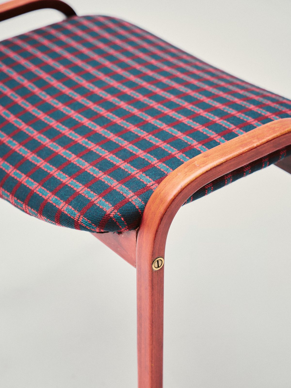 1960s Swedish Lamino Footstool Ottoman In Liberty's Cravat In Scarab Lacquer photo 950.0