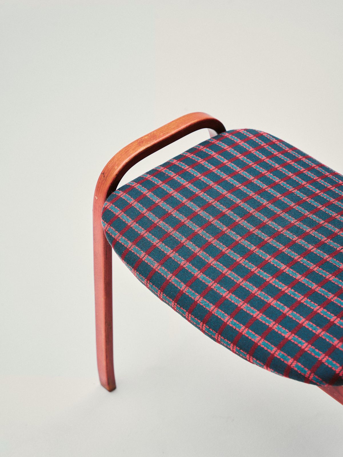 1960s Swedish Lamino Footstool Ottoman In Liberty's Cravat In Scarab Lacquer photo Furniture