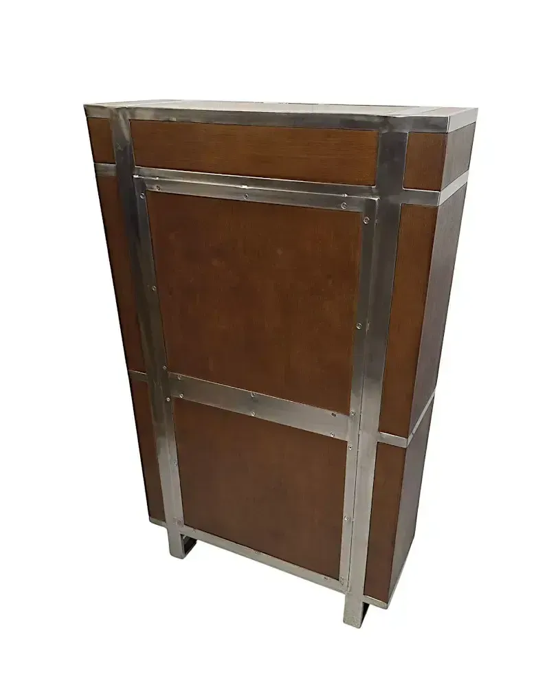 A Fabulous Chrome Mounted Open Bookcase photo 1206.0