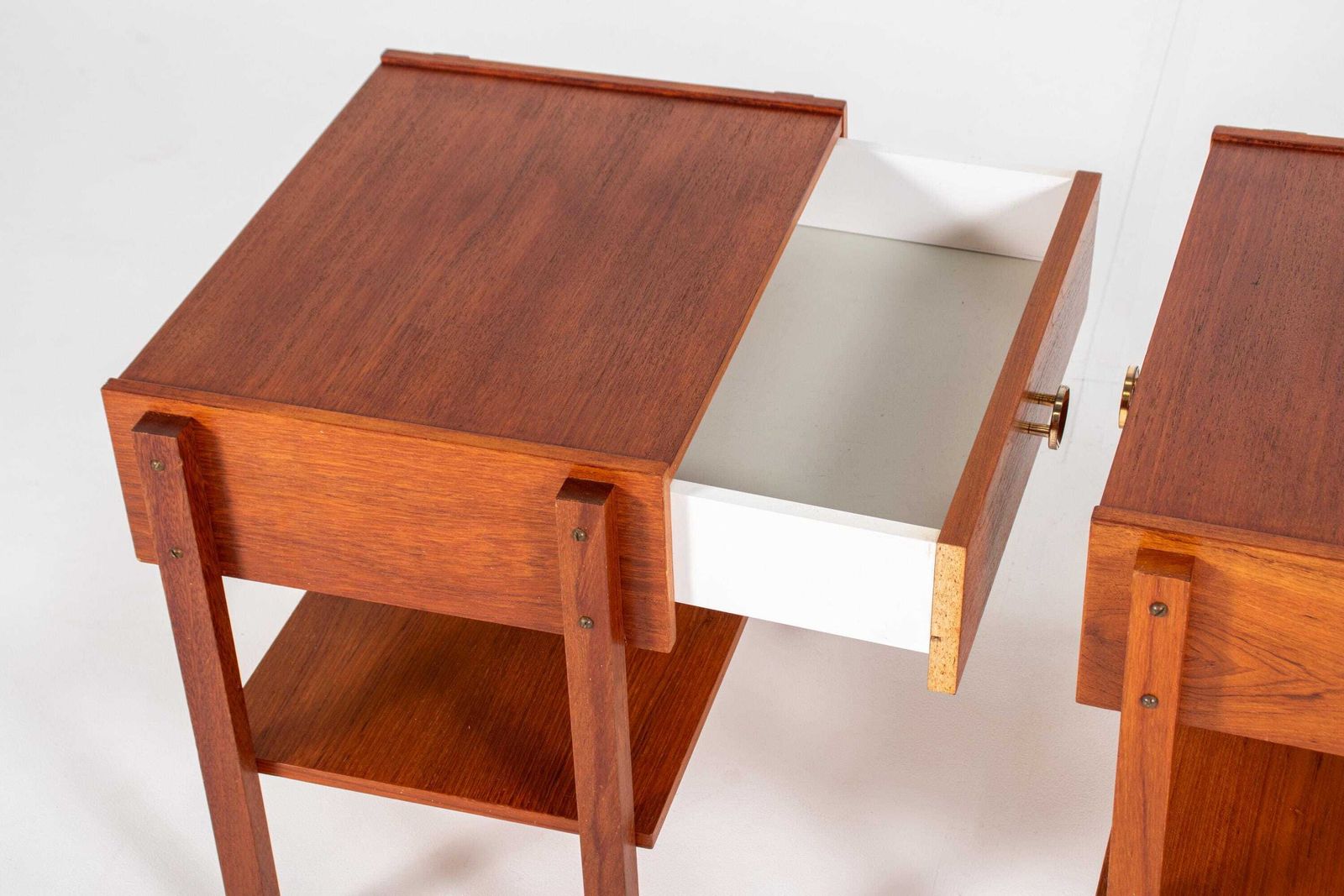 photo furniture Set Of 2 Danish Mid Century Teak Bedside Tables — 1960s