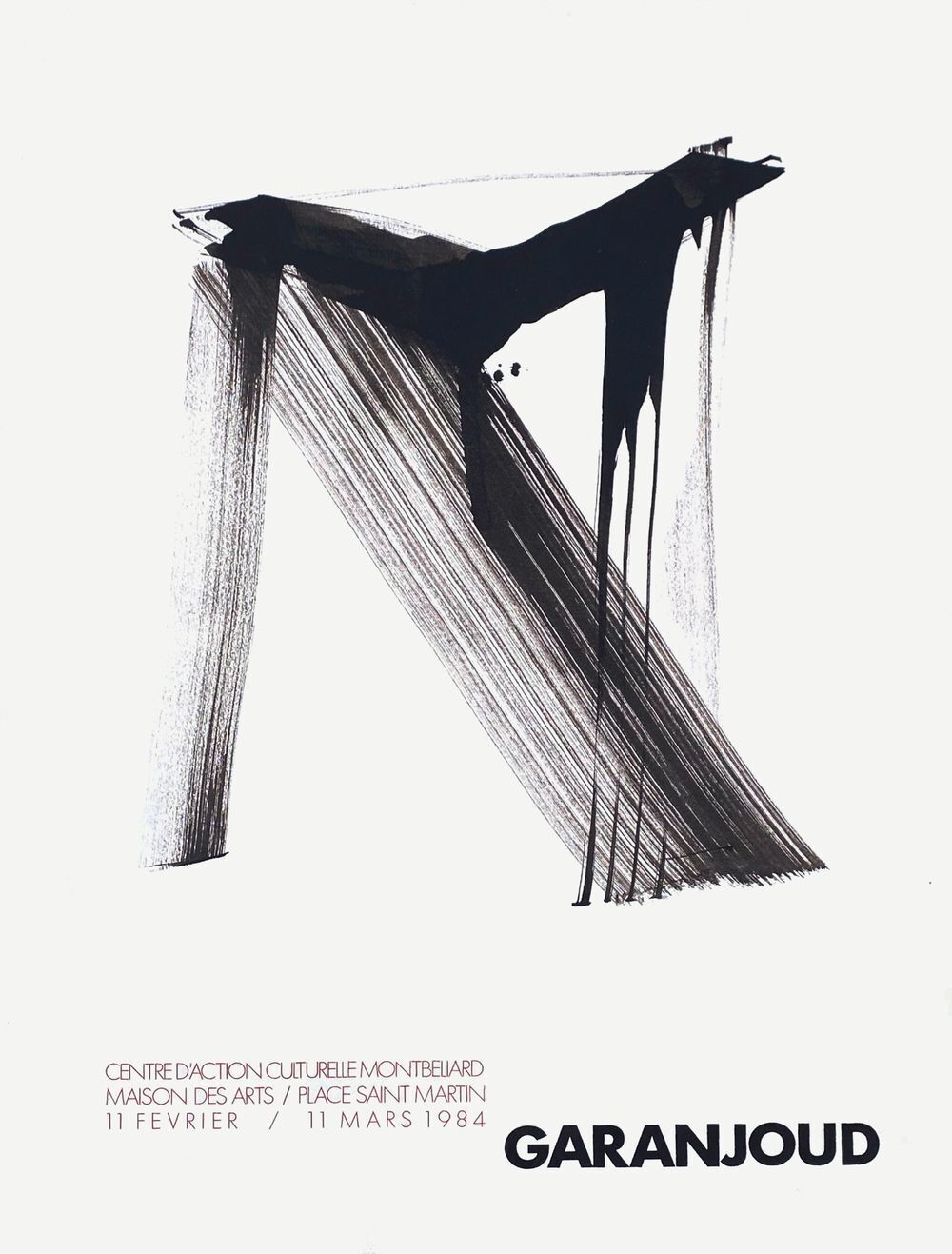Claude Garanjoud Poster Expo 84 Maison Des Arts De Montbéliard