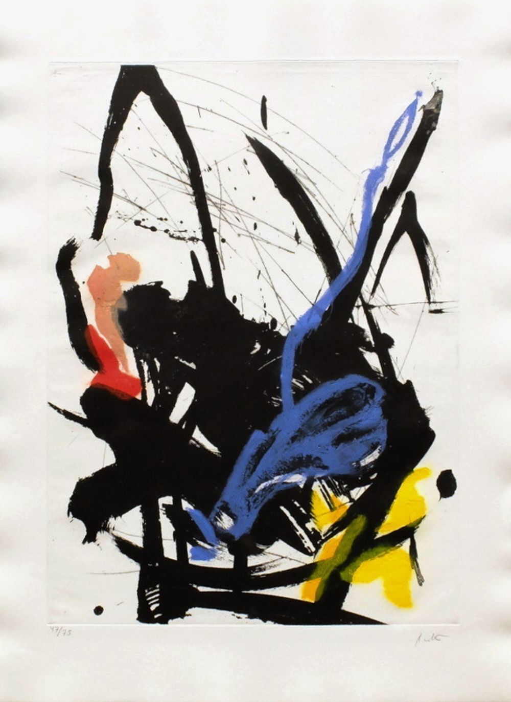 Jean Miotte Gesigneerde Aquatint Composition Abstraite I 1990