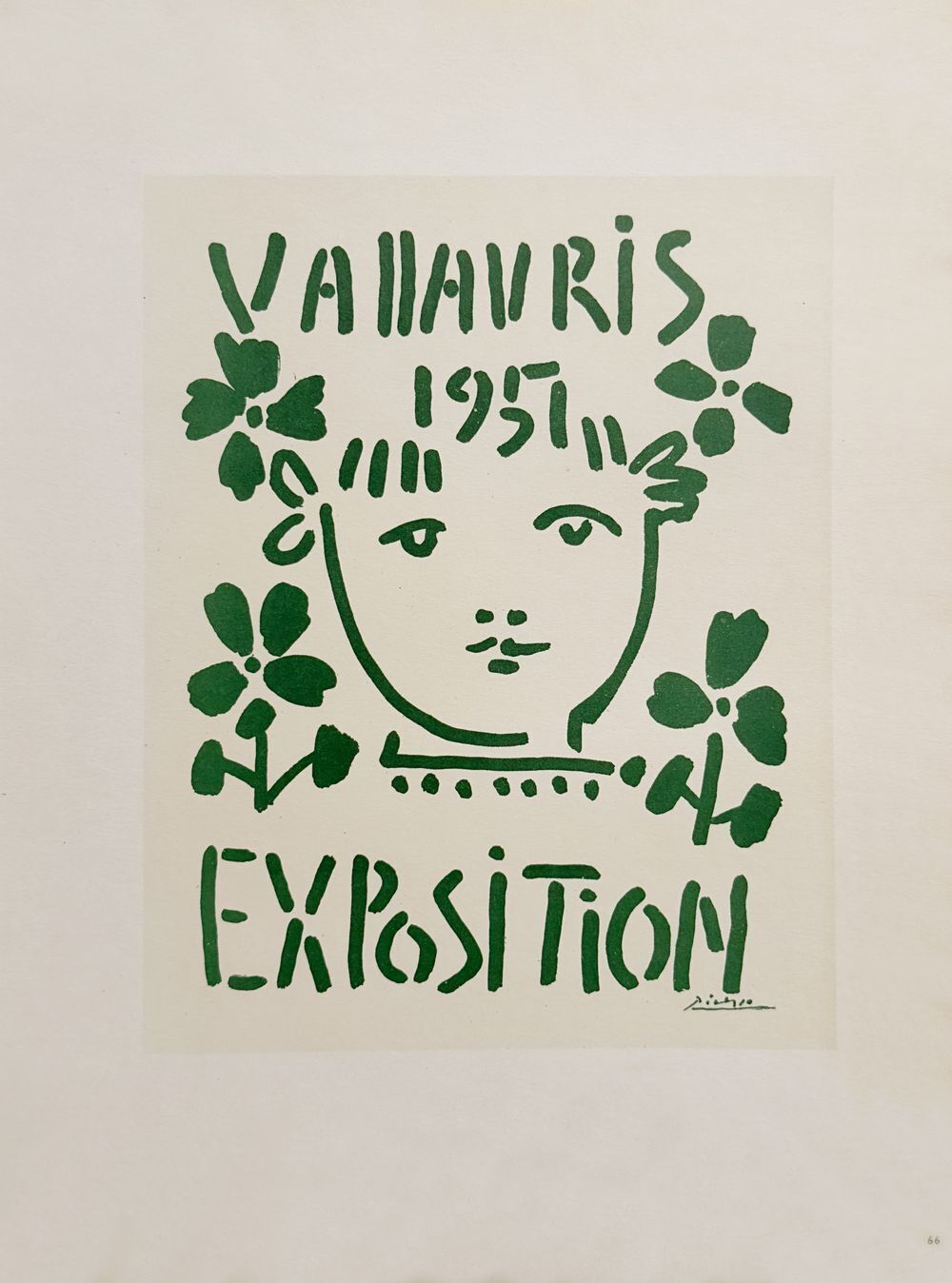 Pablo Picasso Poster Af 1951 Exposition Vallauris 1959