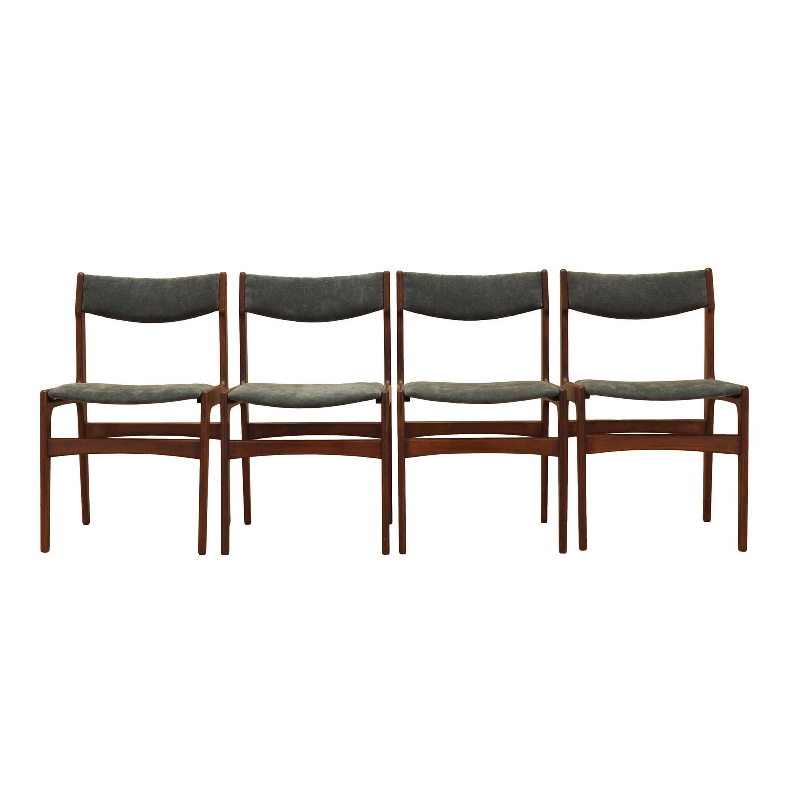 Set Of Four Teak Chairs, Danish Design, 1970s, Made In Denmark