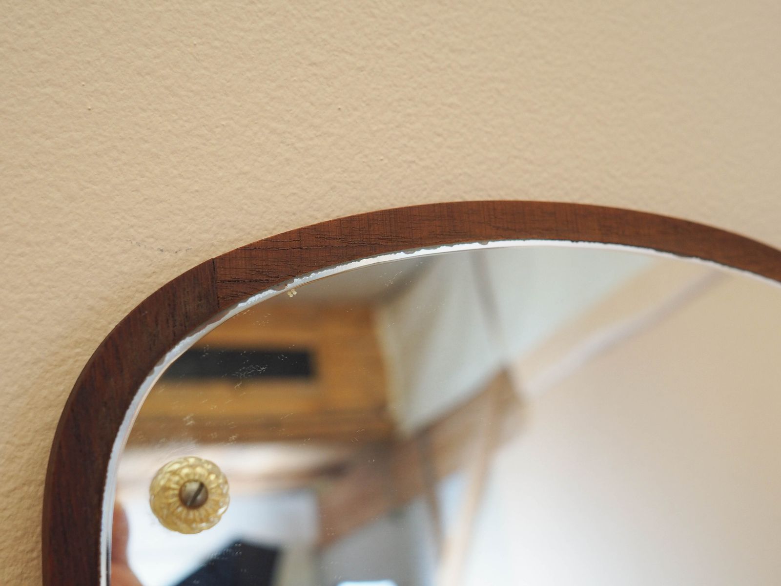 Mirror In A Wooden Frame, Danish Design, 1980s, Made In Denmark photo Home Decor