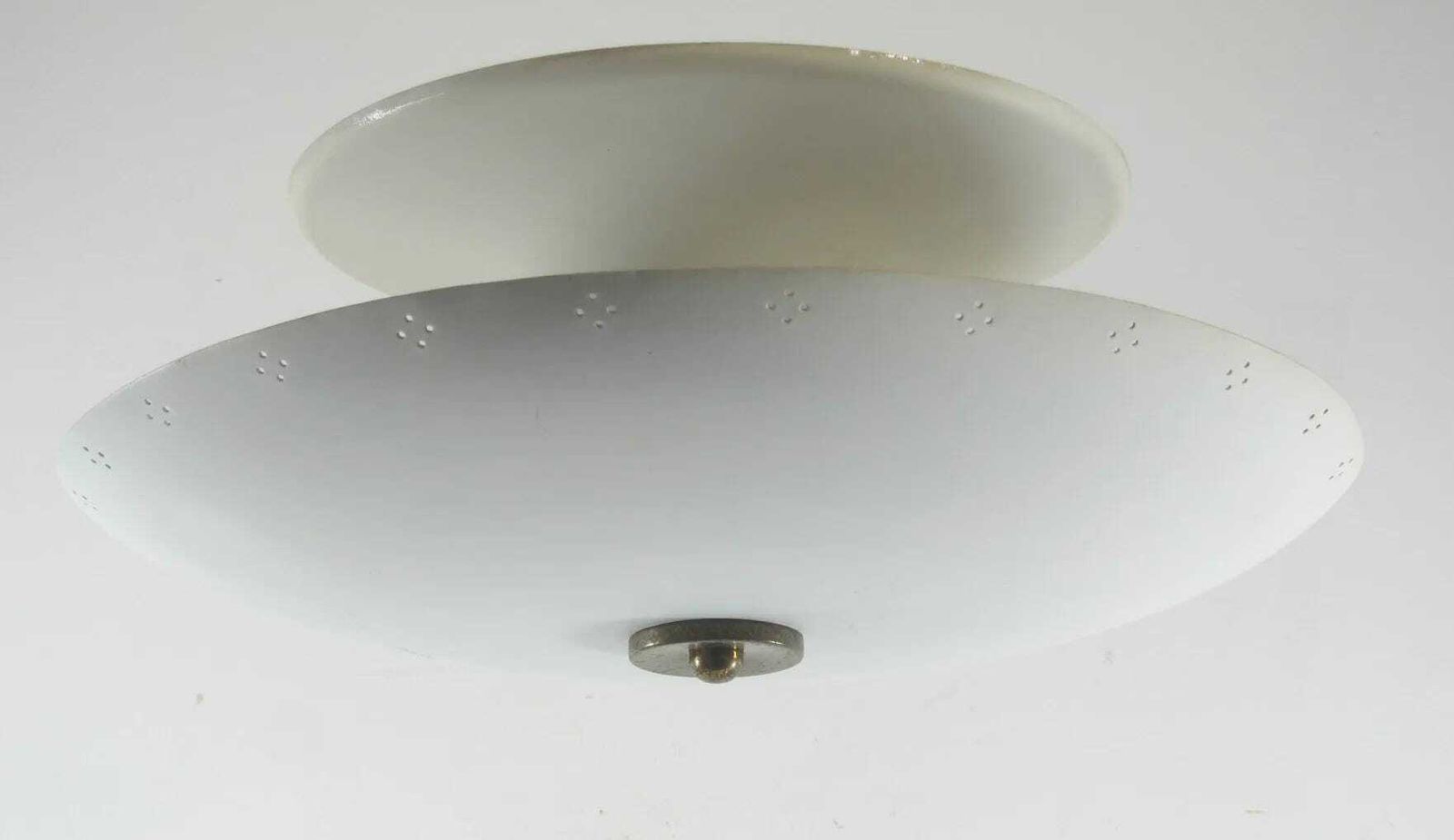 Zeldzame Italiaanse plafondlamp met omgekeerde parasolvorm, ca. jaren 1950 — Gino Sarfatti, Eames, Rietveld, Cadovius, Braakman, Jean Prouvé, Jacobsen, Aalto photo for sale