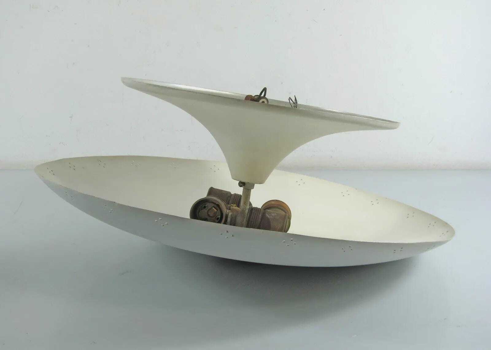 Zeldzame Italiaanse plafondlamp met omgekeerde parasolvorm, ca. jaren 1950 — Gino Sarfatti, Eames, Rietveld, Cadovius, Braakman, Jean Prouvé, Jacobsen, Aalto photo buy
