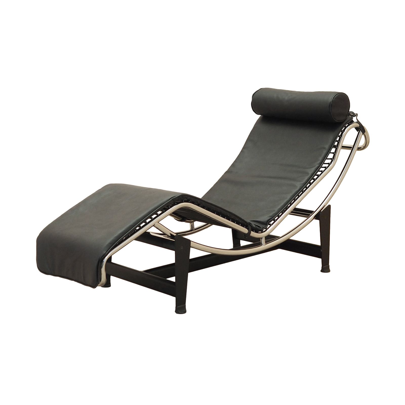 Leren chaise longue, LC4-stijl, jaren 1980, Made In Italy
