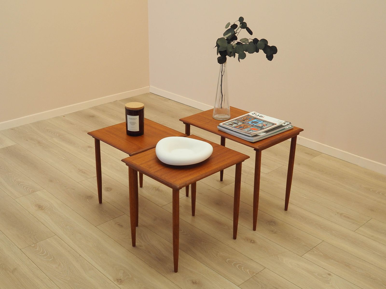 Nesttafels van teakhout, Deens design, jaren 1970, gemaakt in Denemarken. photo vinterior