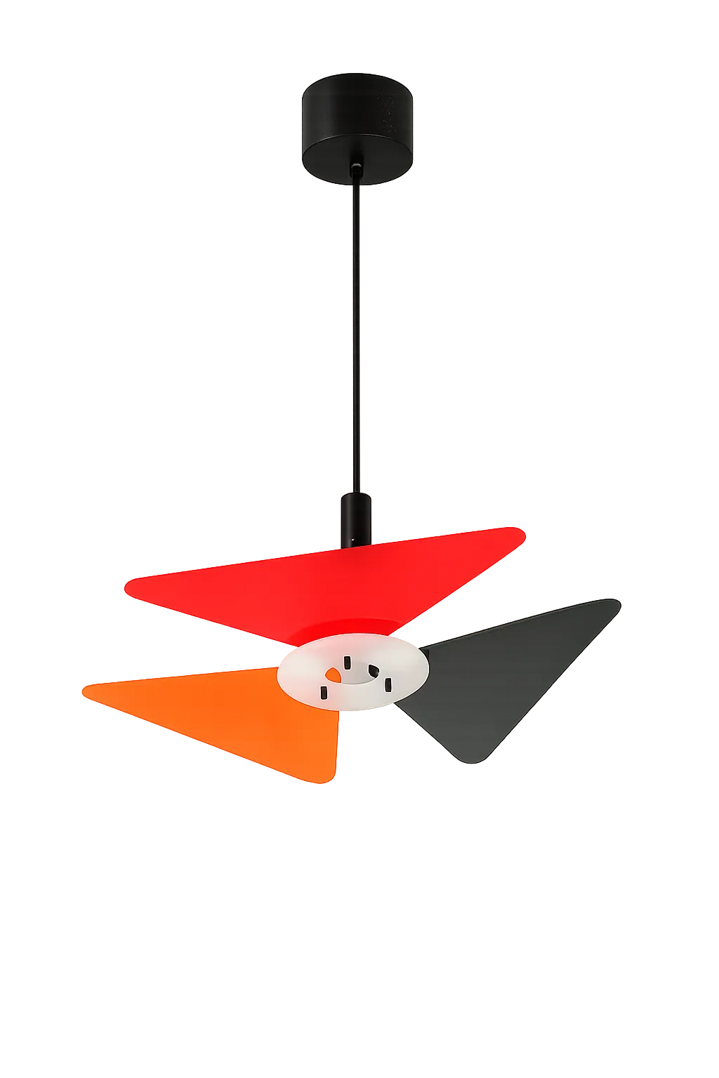 Een kleurrijke postmoderne hanglamp, jaren 1990.