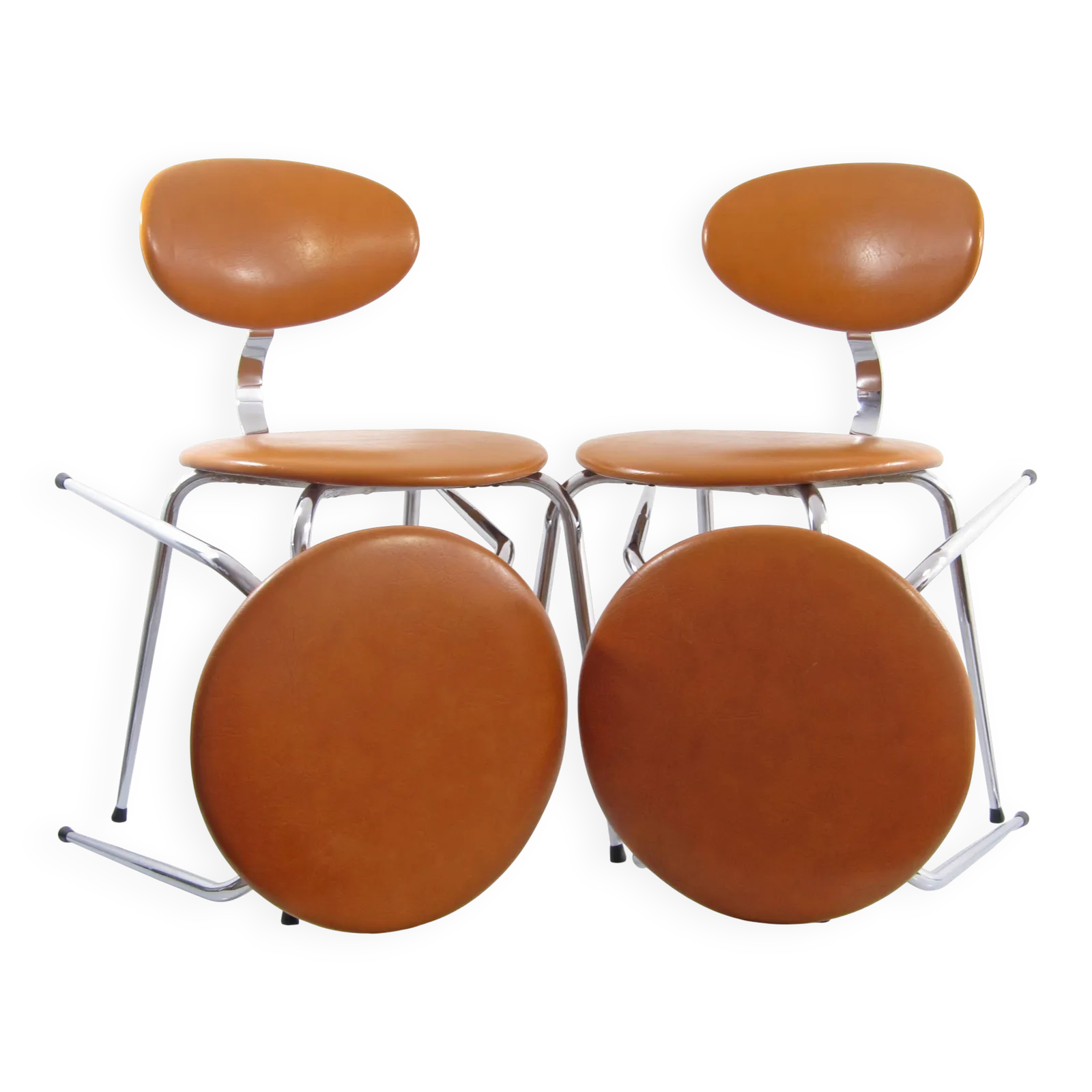 Mid-Century Modern stoelen en krukken van Rudy Verelst voor Novalux, jaren 1960