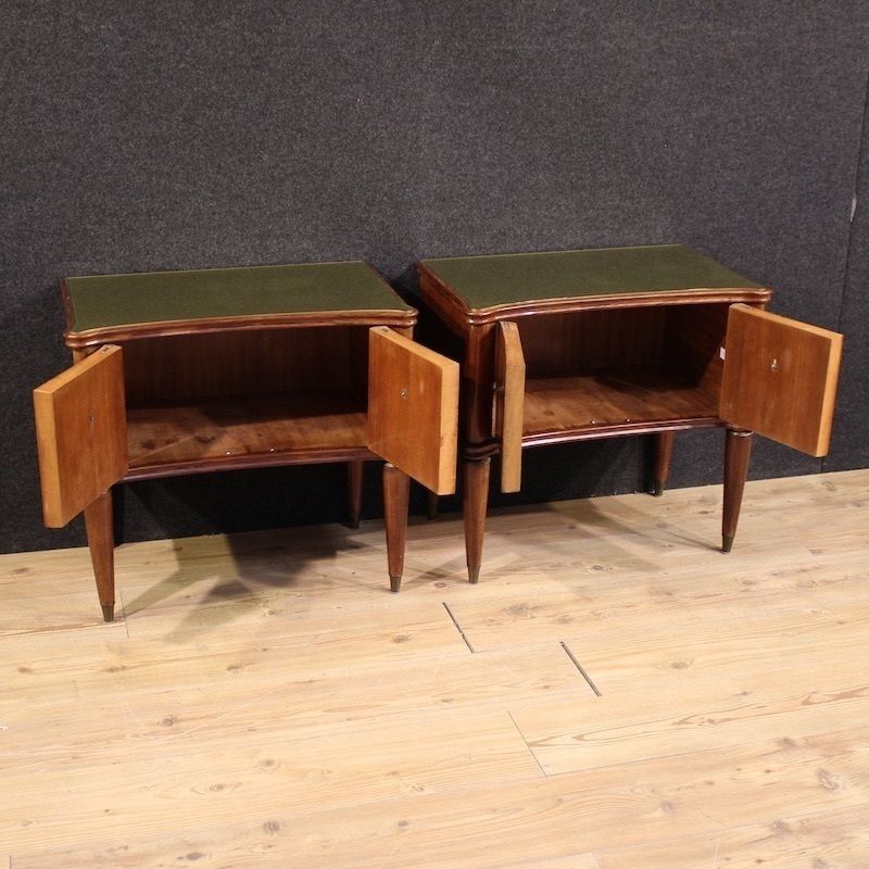 Pair Of 20th Century Paolo Buffa Style Italian Bedside Tables photo vintage