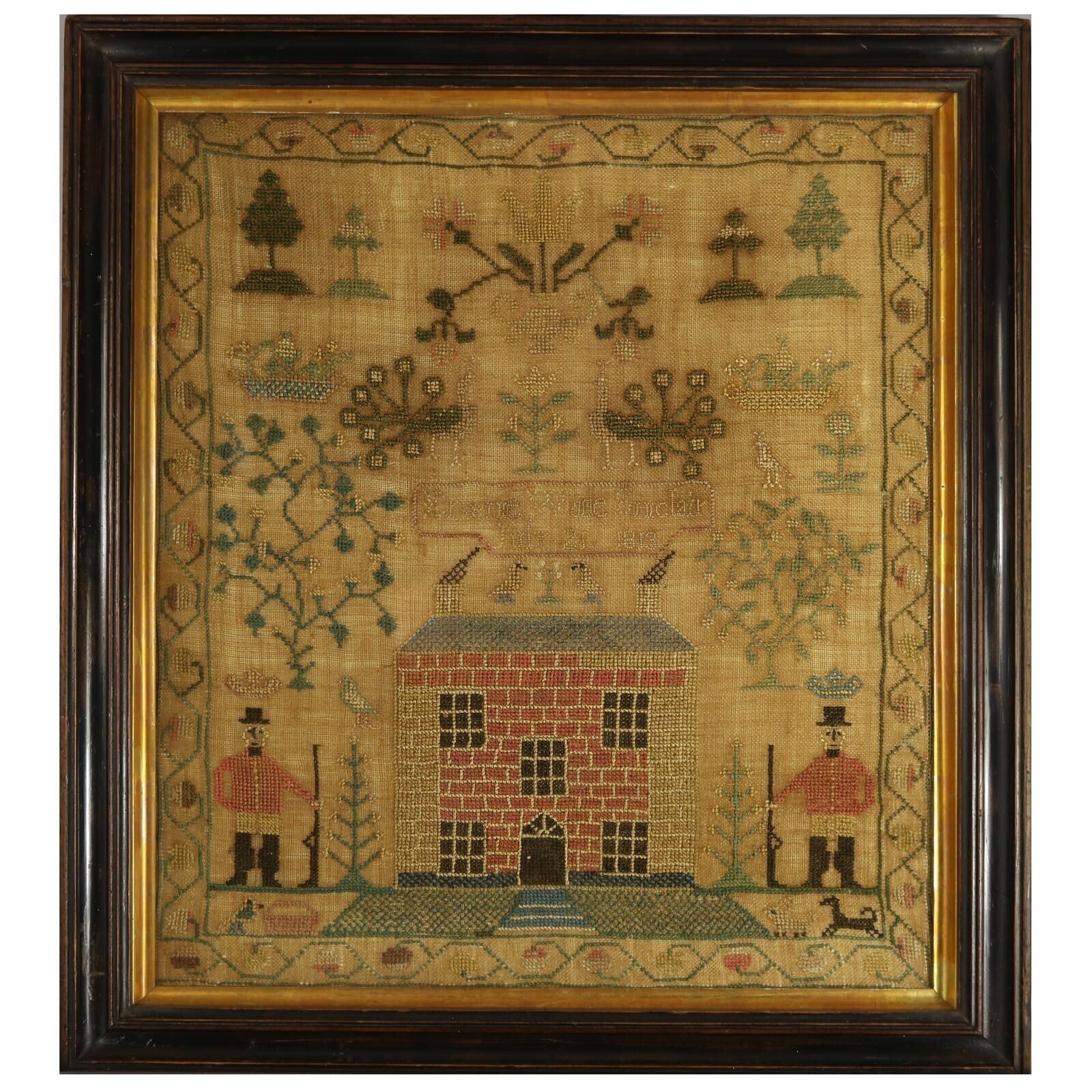 Antiek Schots borduurwerk, 1813, door Erskine Wade Sinclair