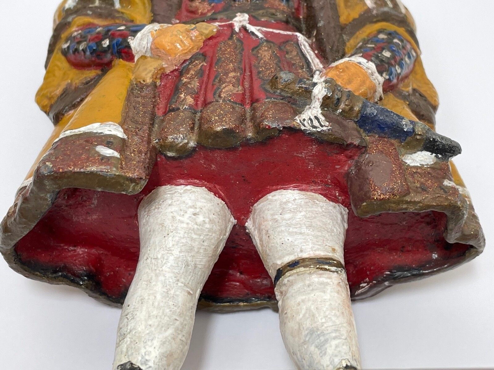 photo for sale Mid Century Hand Painted Lead Figure Of Tudor English King Henry VIII Sculpture