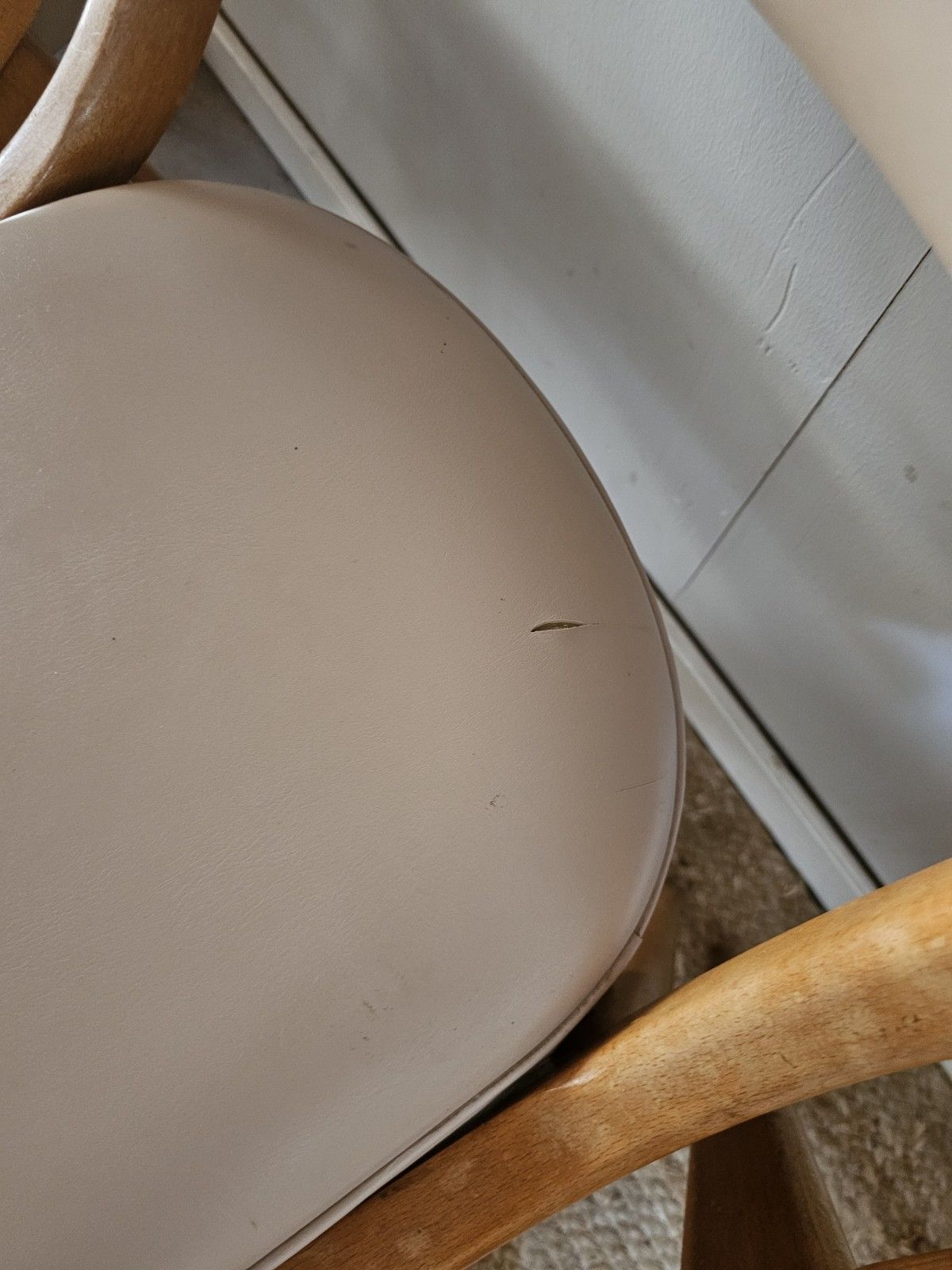 photo vintage Ben Stoe Dining Chairs Mid Century Set Of 4 Taupe Vinyl Upholstery Delivery