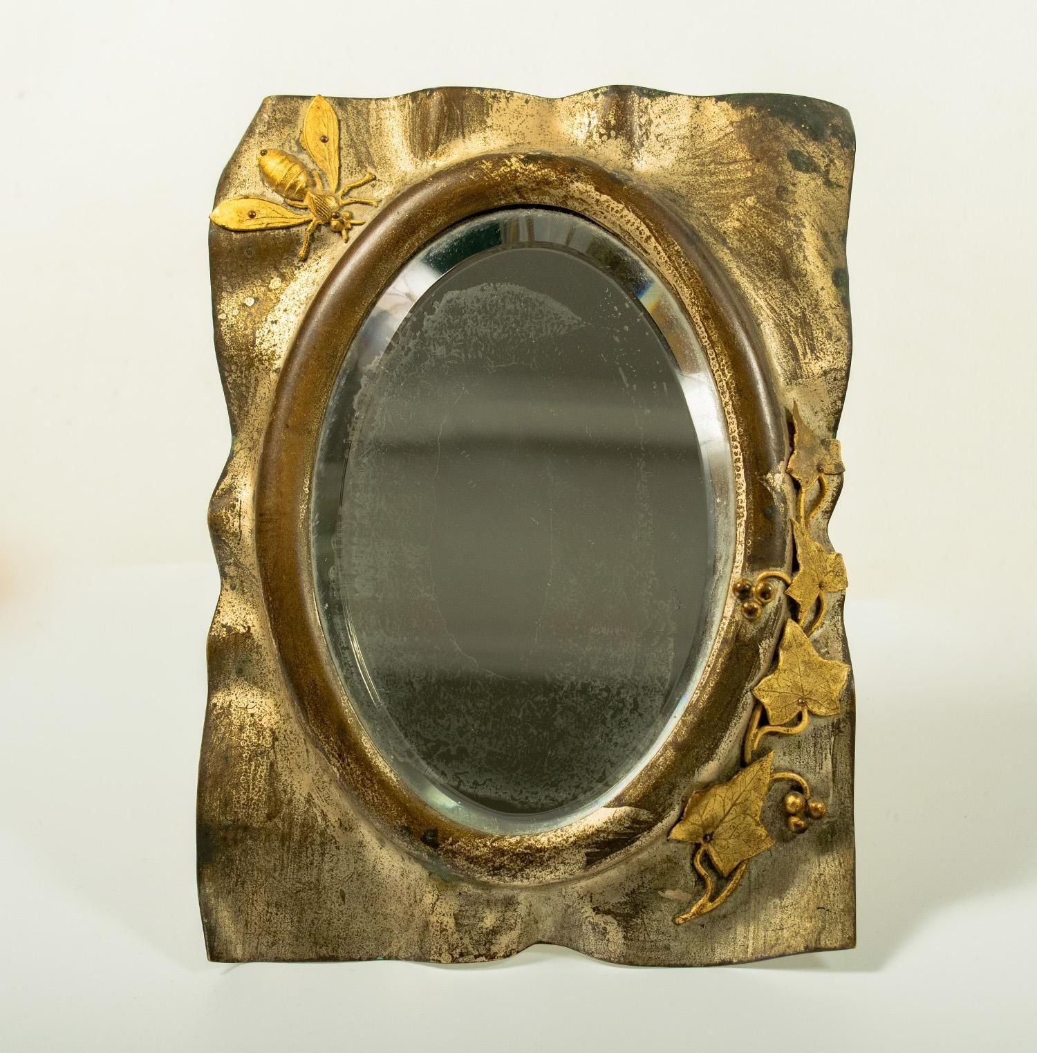 Miroir de coiffeuse Art Nouveau, vers 1900 photo for sale