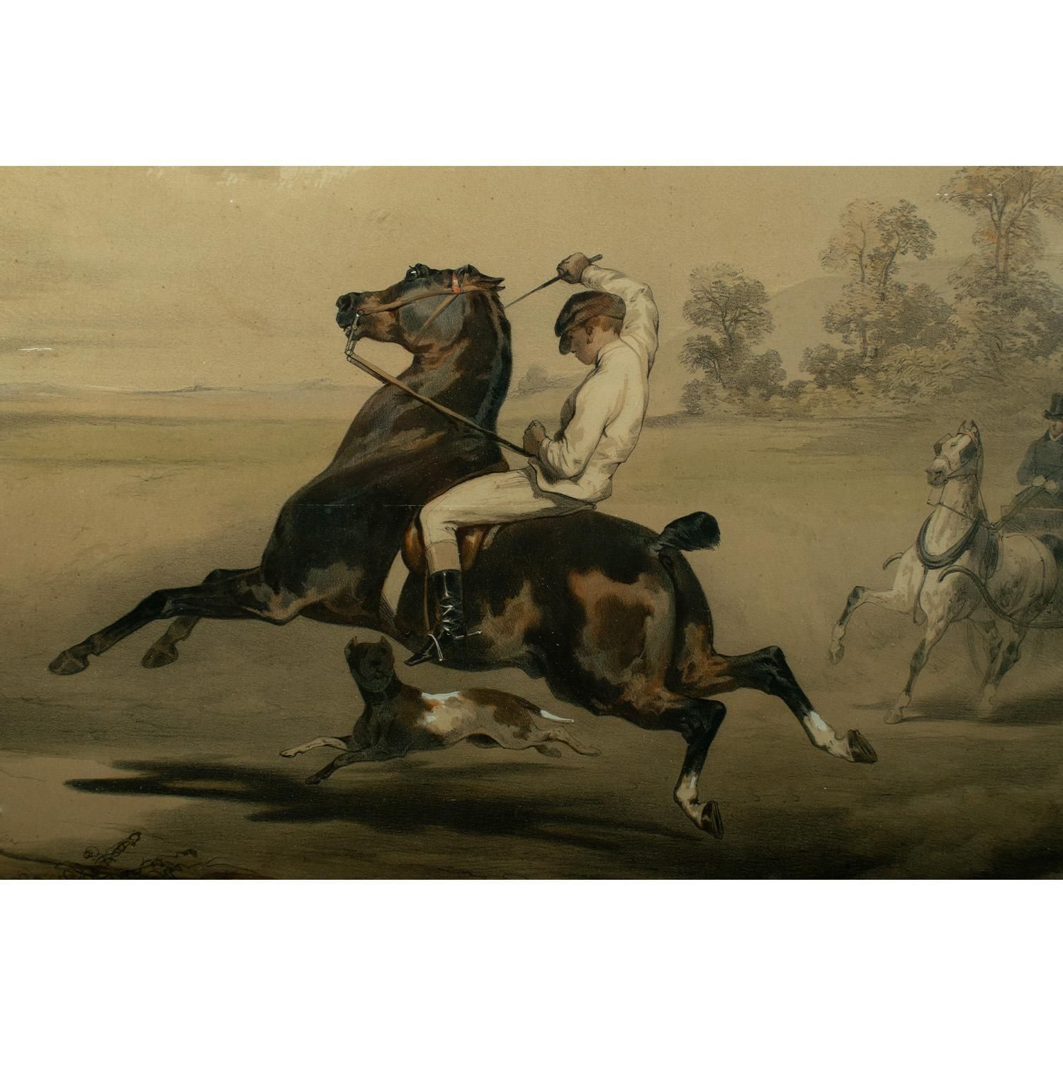 Lithograph Le Poney After Alfred De Dreux, Coloured By Loeillot Et Ciceri C1840 photo furniture