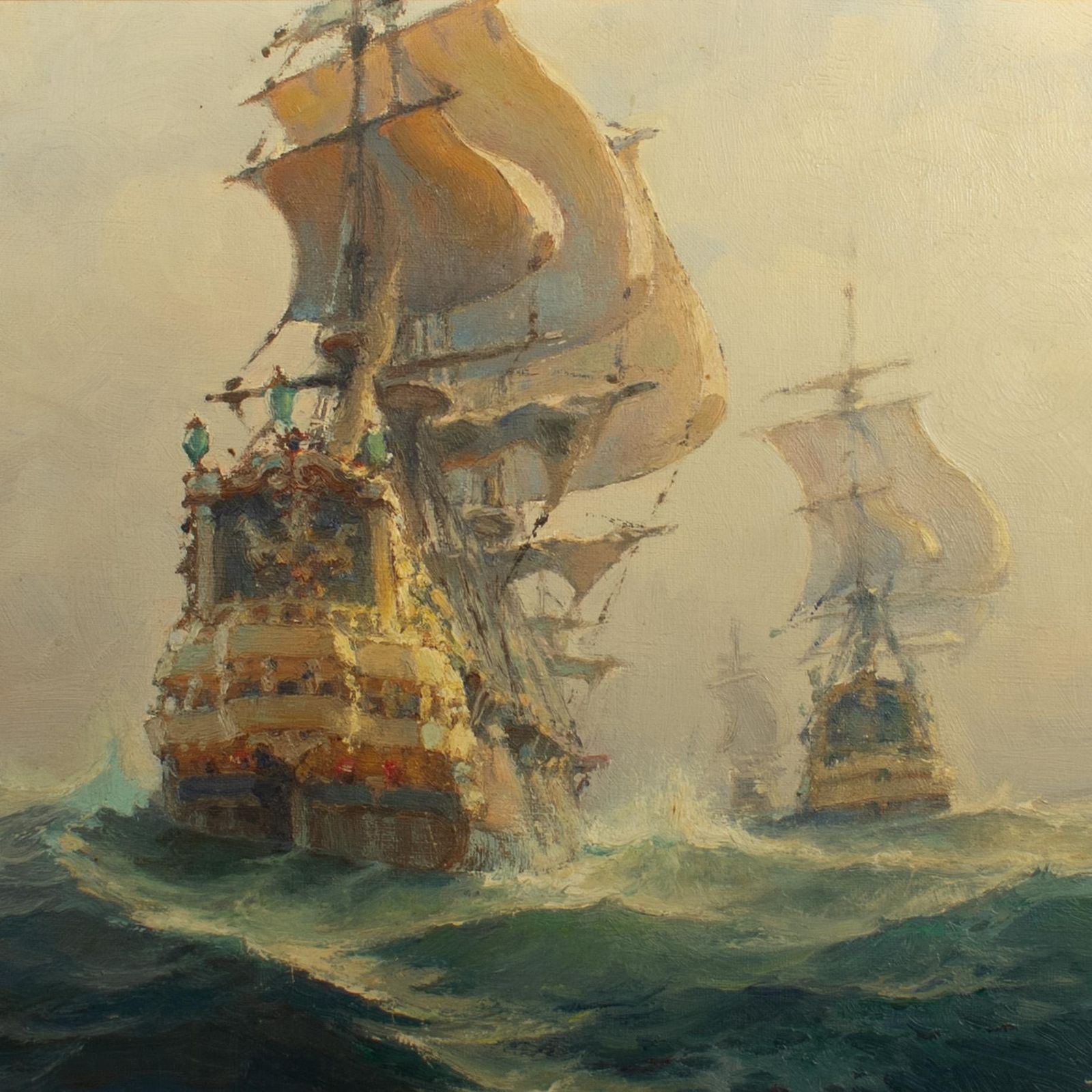 Henri Miloch (1898 1979) Maritime Painting, Signed And Dated photo furniture