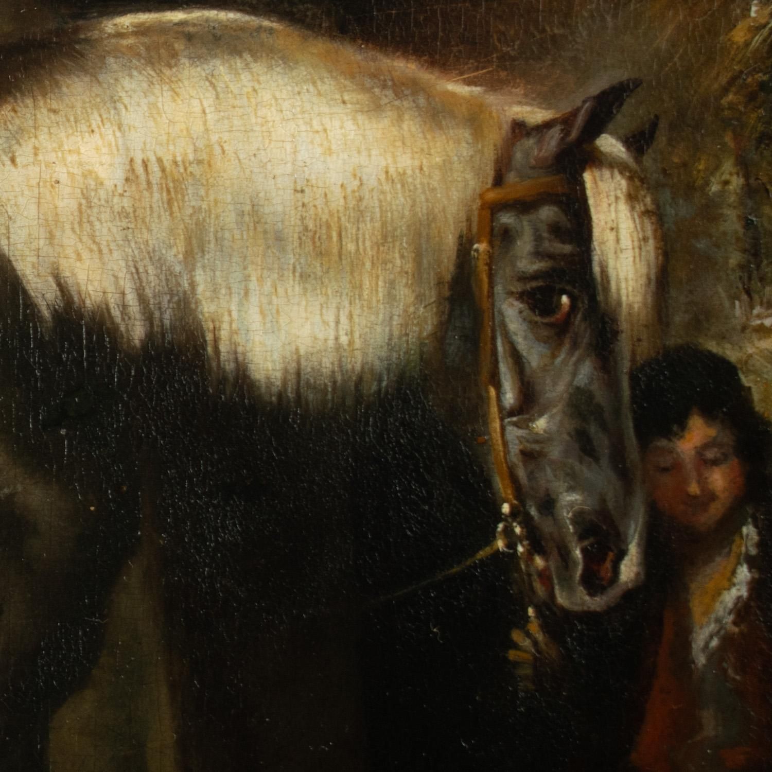 John Frederick II Herring (1815 1907)   Young Boy With A Pony And His Dogs photo vinterior