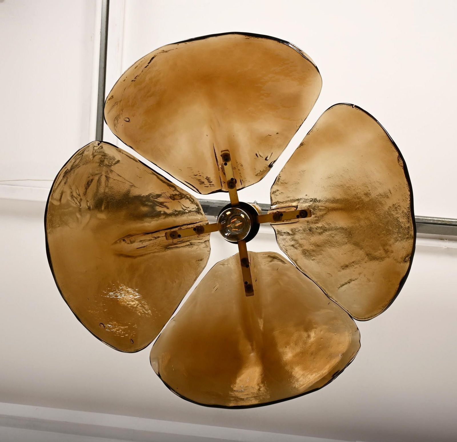 Rare Austrian J. T. Kalmar Chandelier With Mazzega Art Glasses photo vintage