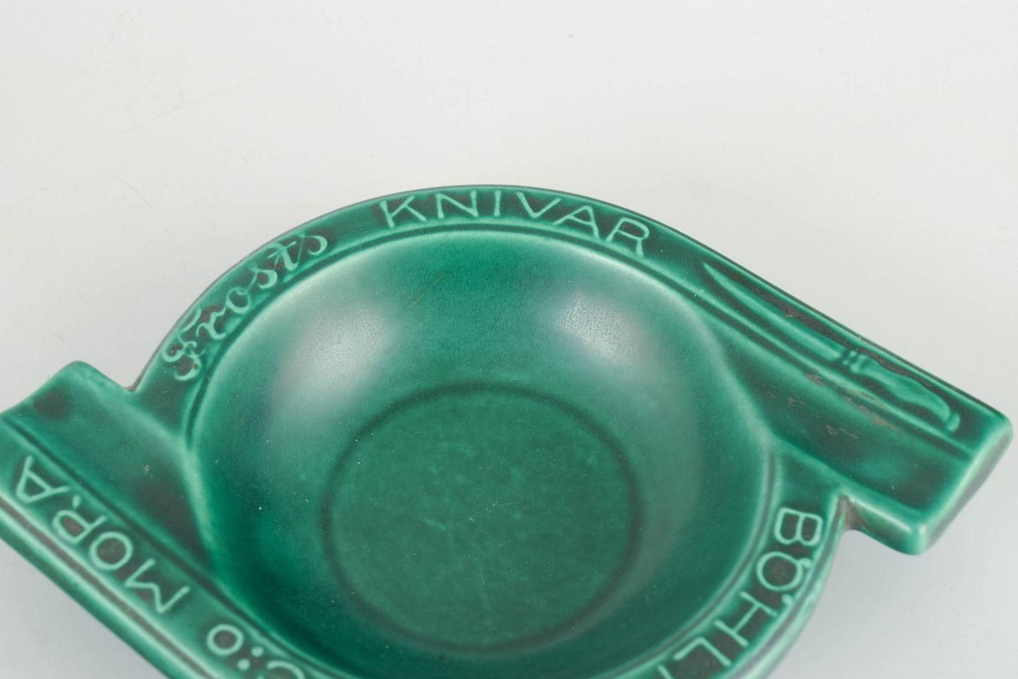 Bo Fajans. Ceramic Advertising Ashtray. Art Deco Style, 1930s/40s. photo for sale