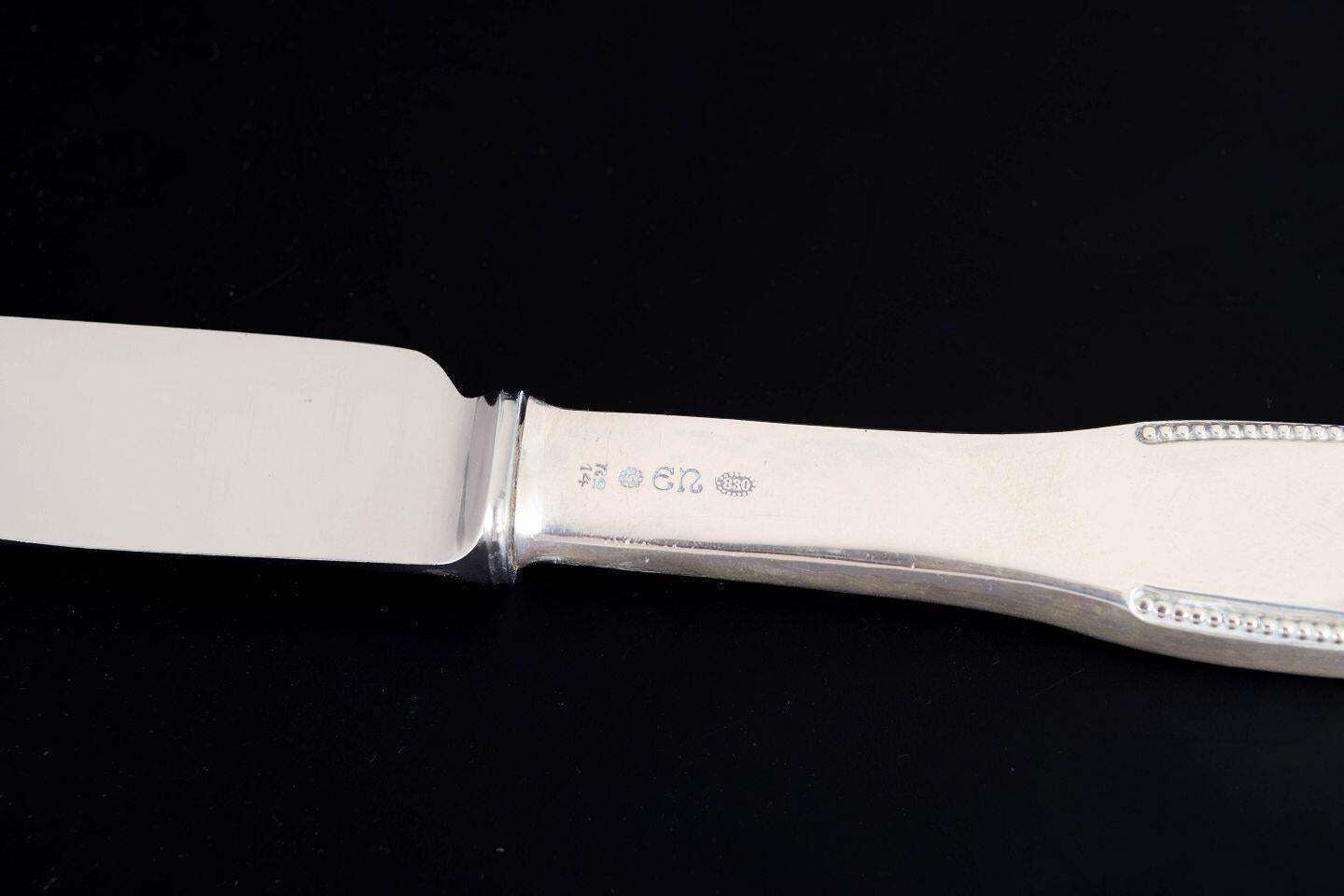 Evald Nielsen, Two Dinner Knives In Silver And Stainless Steel. 1930s photo Home Decor