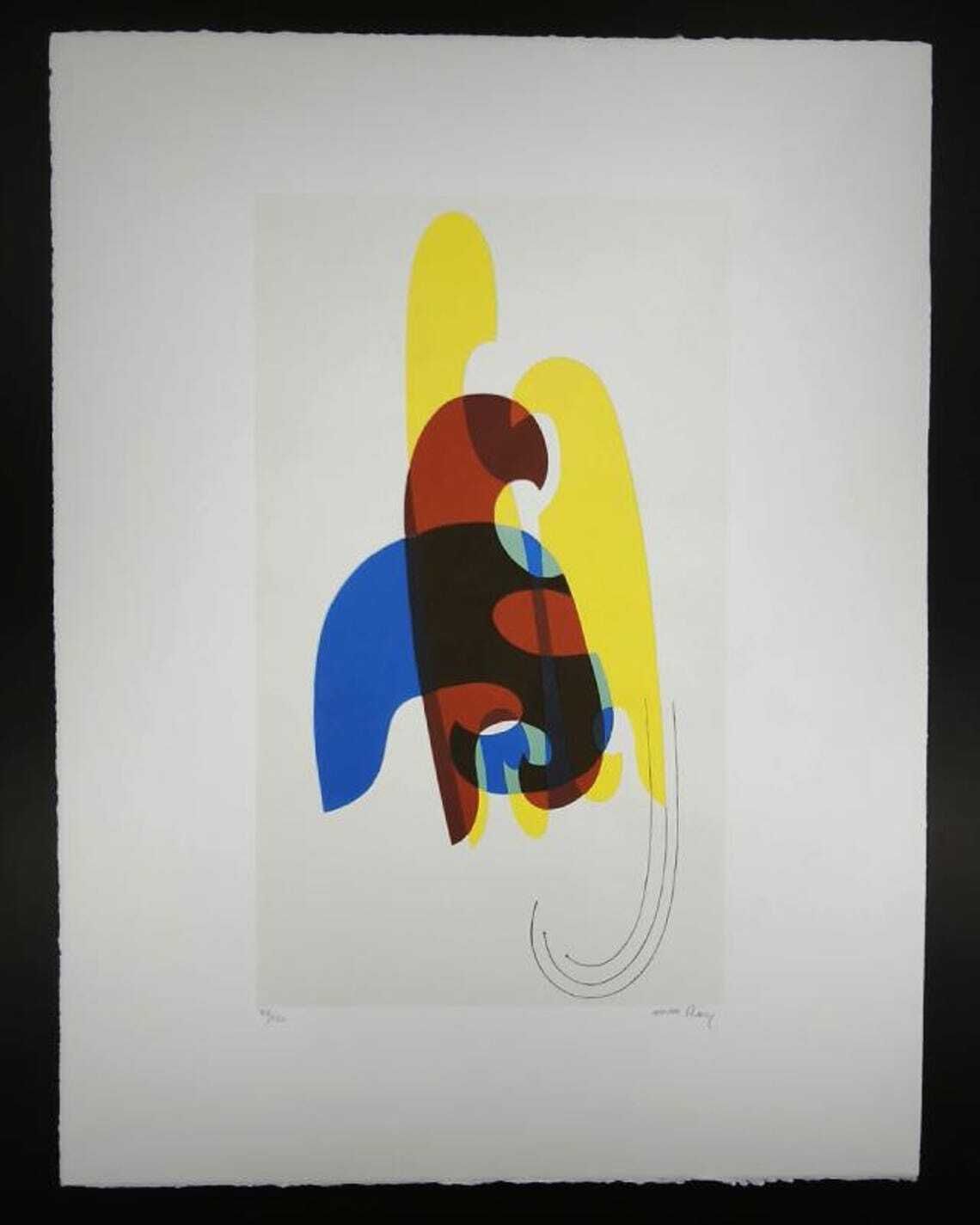 1970s Man Ray Limited Edition Lithograph. Author's Signature And Numbered In Pencil.  °°°°Ddp Shipping To The Uk, With Duties Prepaid.