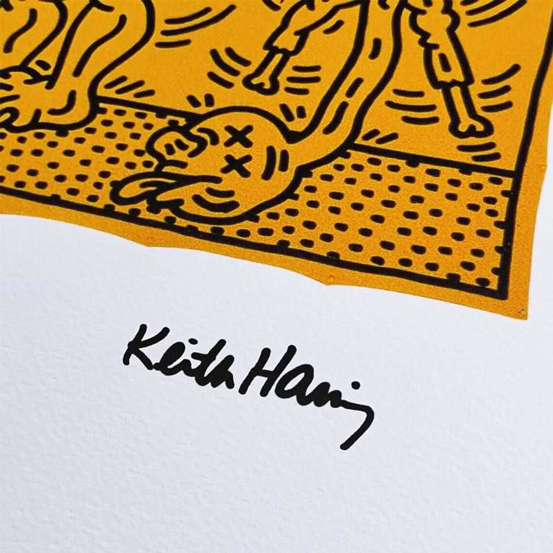 Lithographie en édition limitée Keith Haring, numérotée au crayon, années 1990. photo furniture