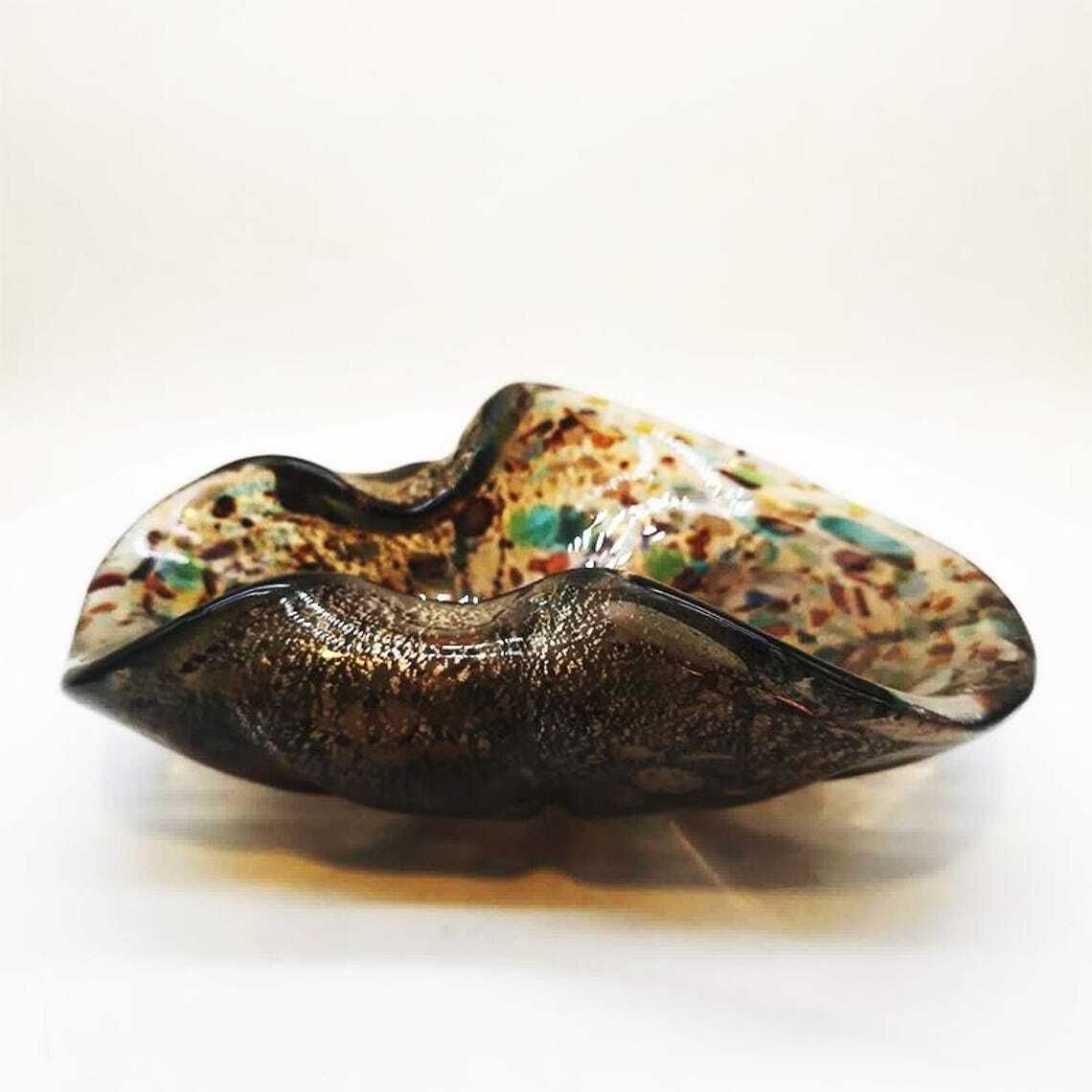 1950s Big Ashtray In Murano Glass Attributed To Dino Martens. Made In Italy. 20cm / photo Home Decor