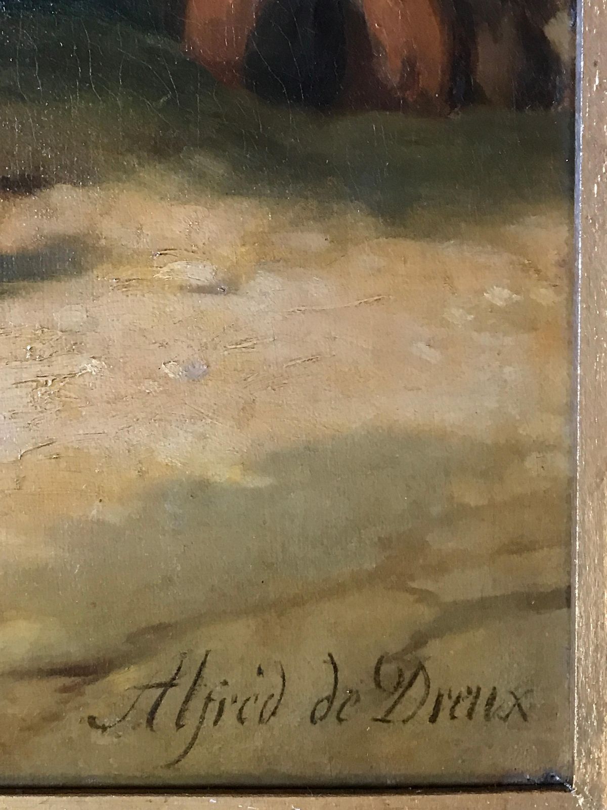 photo for sale Peinture à l'huile française du XIXe siècle : Alfred De Dreux   Capitaine Des Mousquetaires3