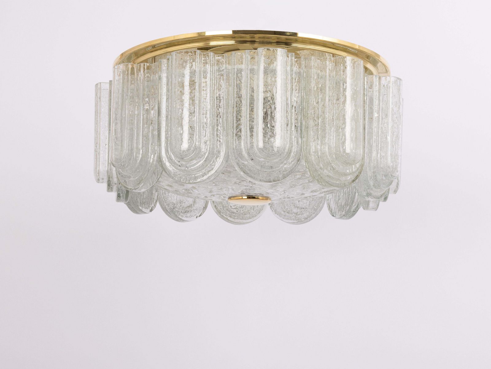Grote Murano glazen buizen plafondlamp met messing, Doria, Duitsland, jaren 1960 photo furniture
