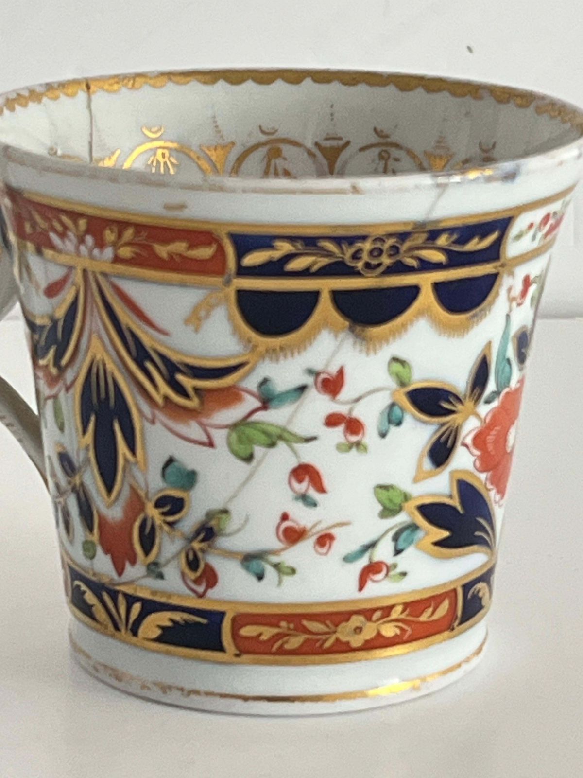 Georgian Porseleinen Kop van Chamberlains Worcester, Baden-vorm, ca. 1815 photo vinterior